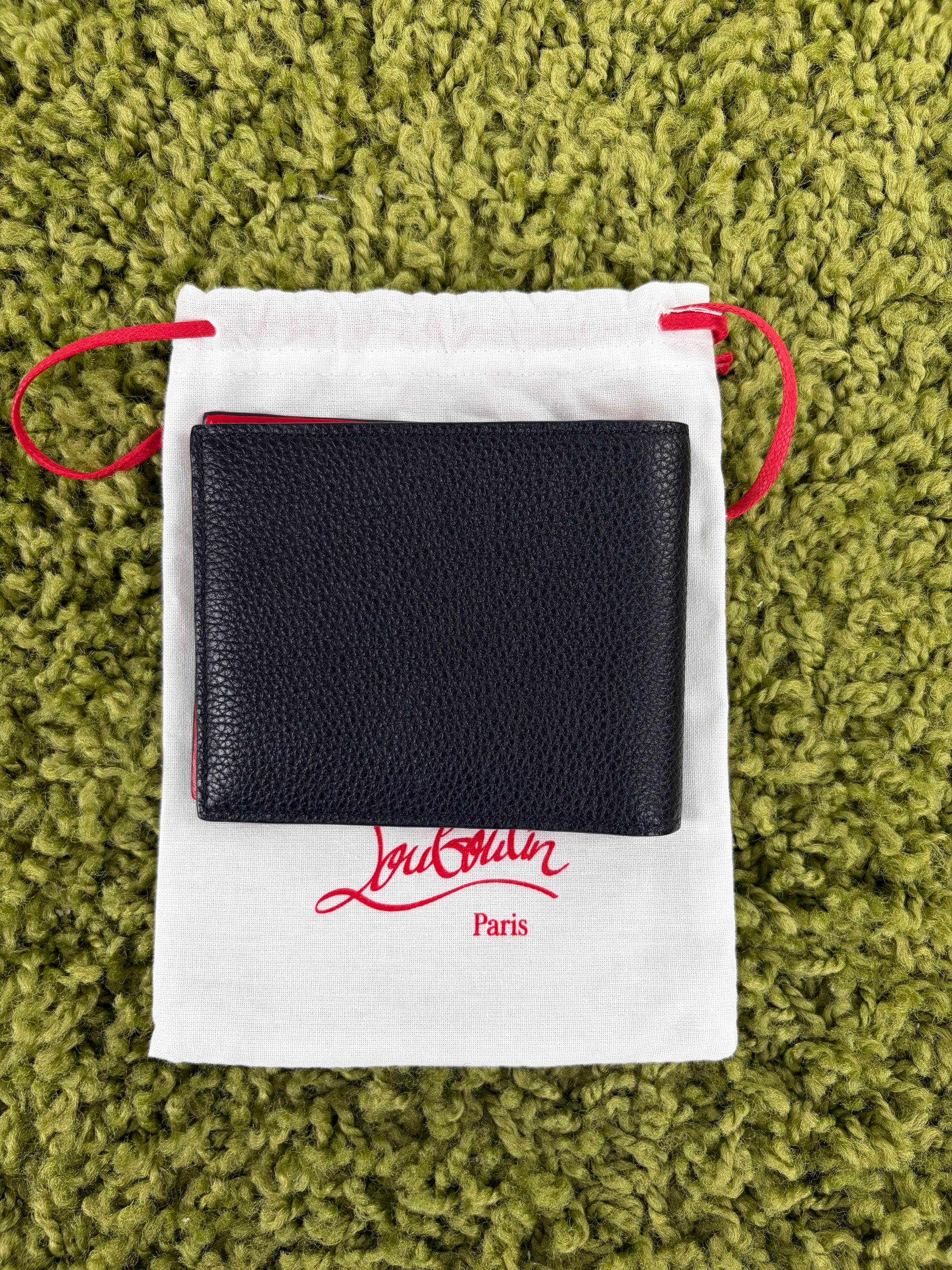 Portafoglio Louboutin nero e rosso