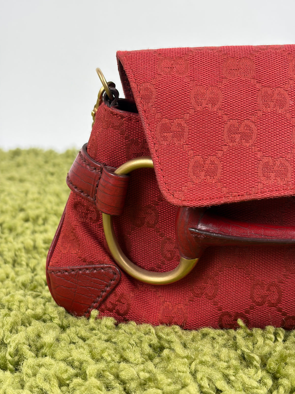 Borsa Gucci Horsebit Chain Rossa
