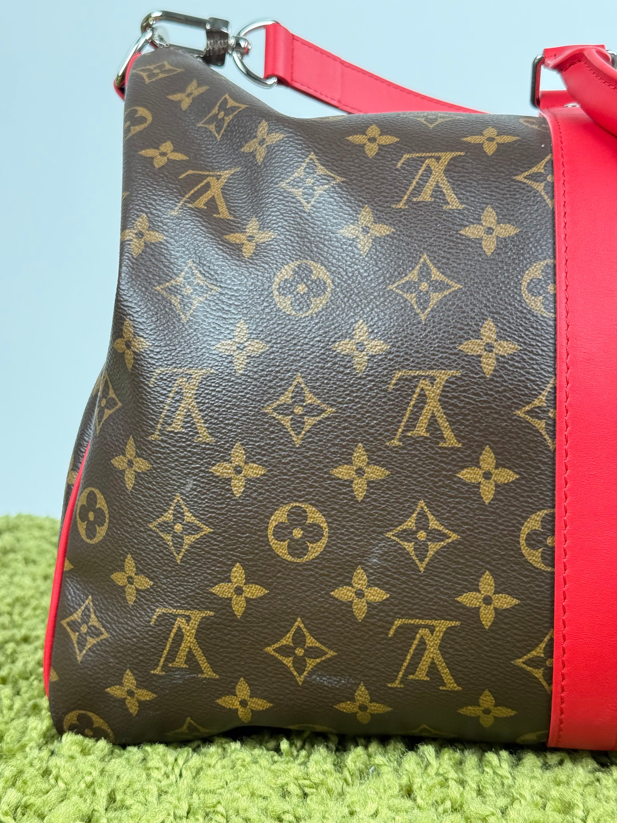 Keepall Bandoulière 45 Louis Vuitton Marrone Rosso