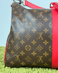 Keepall Bandoulière 45 Louis Vuitton Marrone Rosso