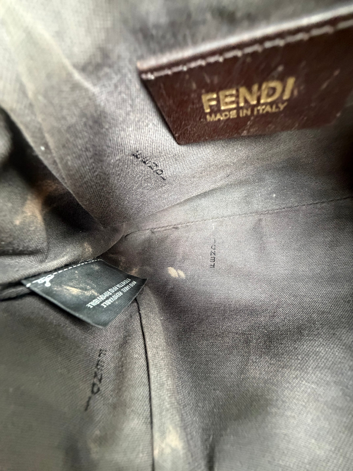 Borsa Fendi Baguette in tela Marrone
