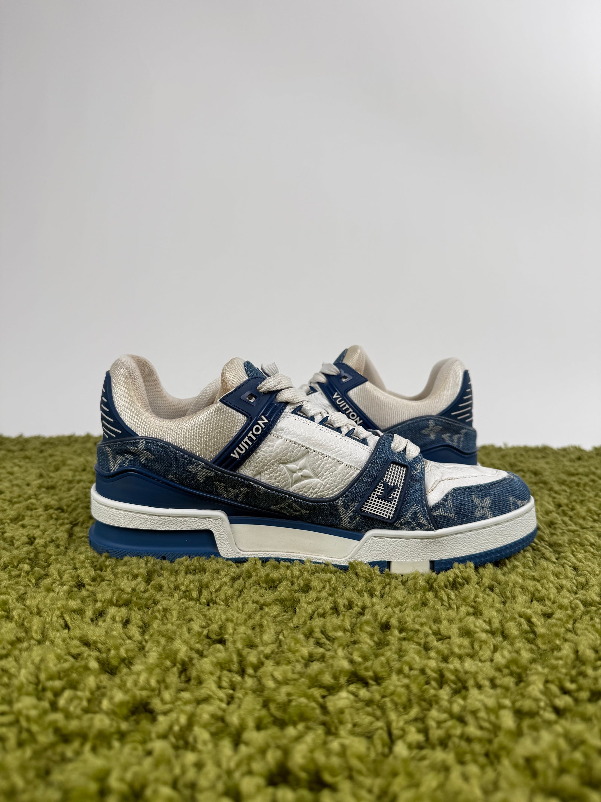 Louis Vuitton Trainer In Denim Blu 6
