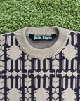 Maglione Palm Angels in jacquard Beige M