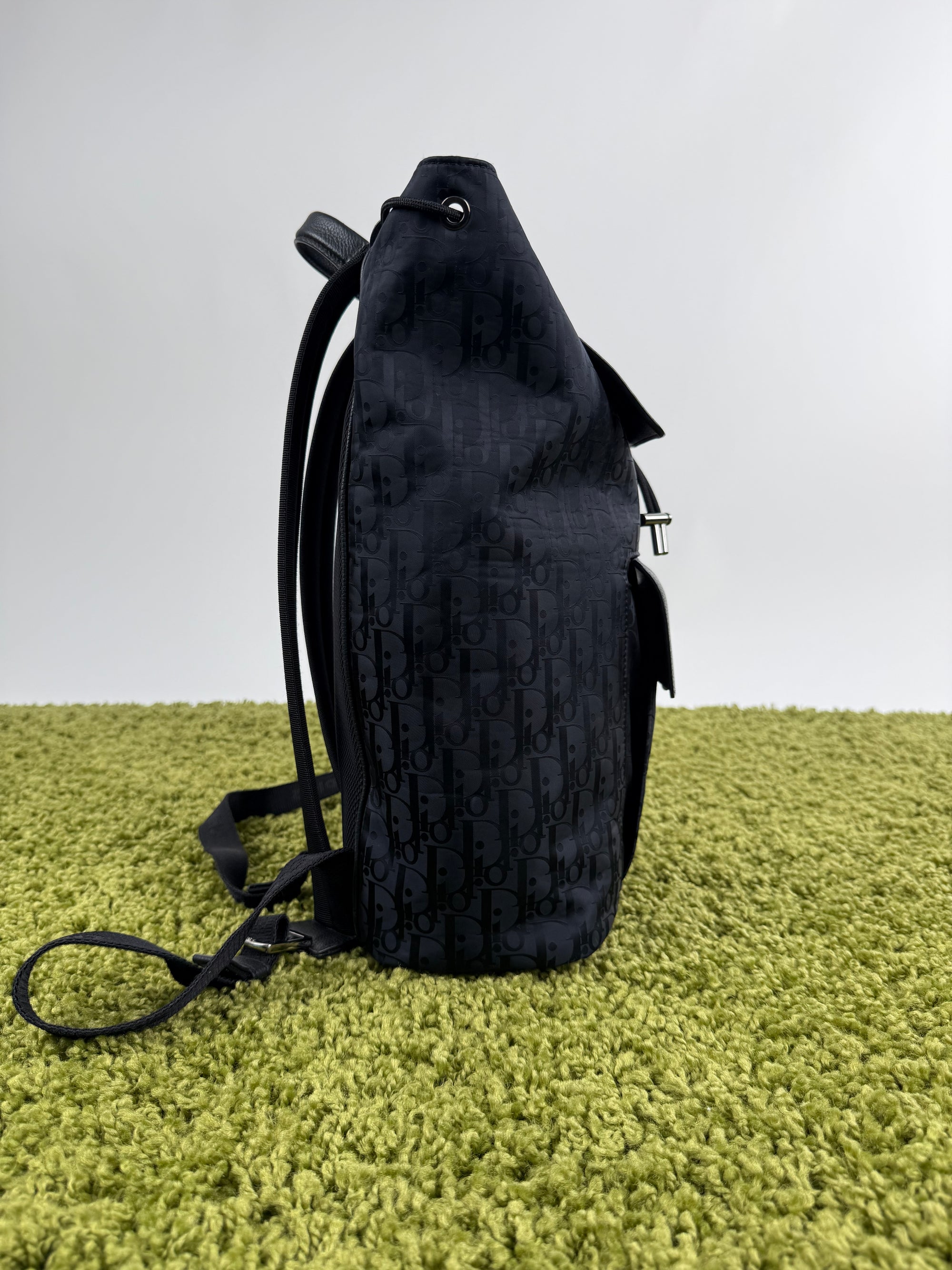 Zaino Dior in Jacquard e pelle di vitello
