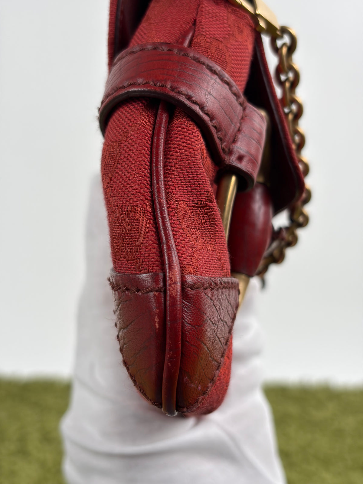 Borsa Gucci Horsebit Chain Rossa