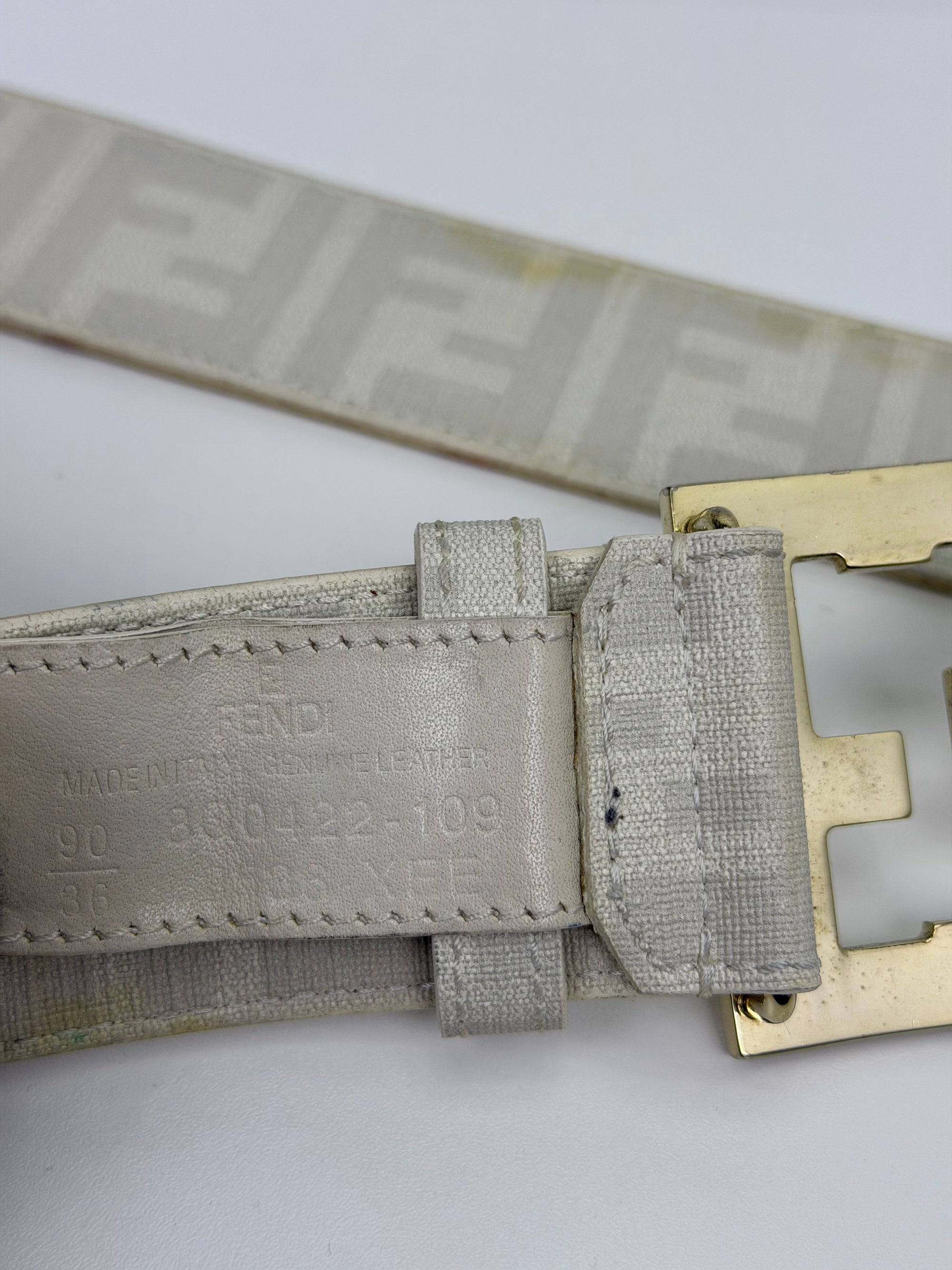 Cintura Fendi bianca