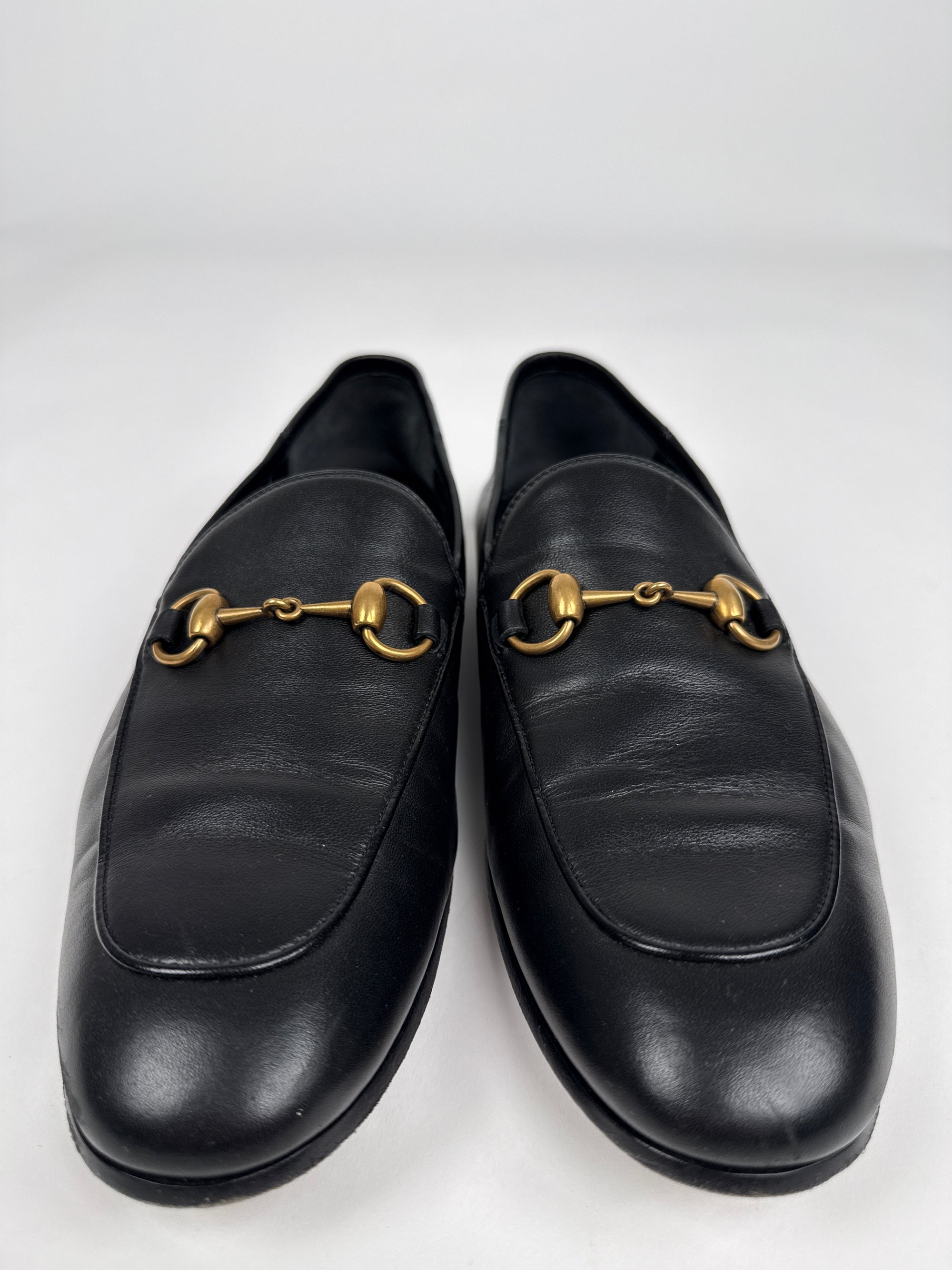Mocassini Gucci con morsetto in pelle nera