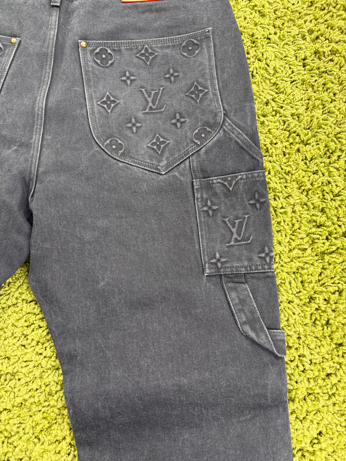 Jeans Louis Vuitton Carpenter in Denim Nero 36