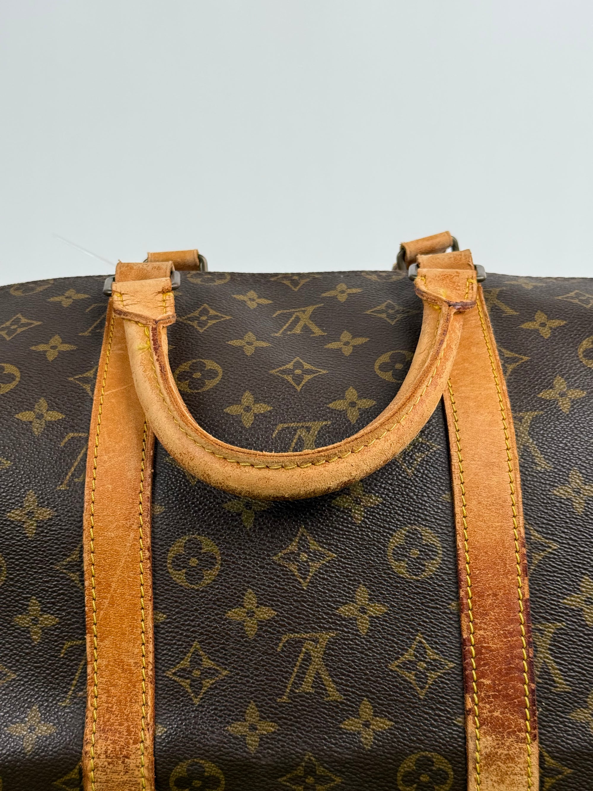 Borsone Keepall Louis Vuitton 55 vintage Marrone