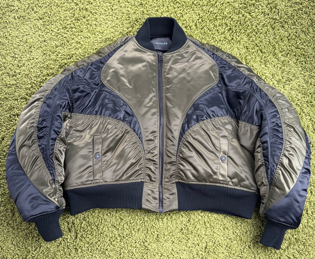 Bomber Mugler Satin Nero Multicolor S - Second Hand Di Fiore