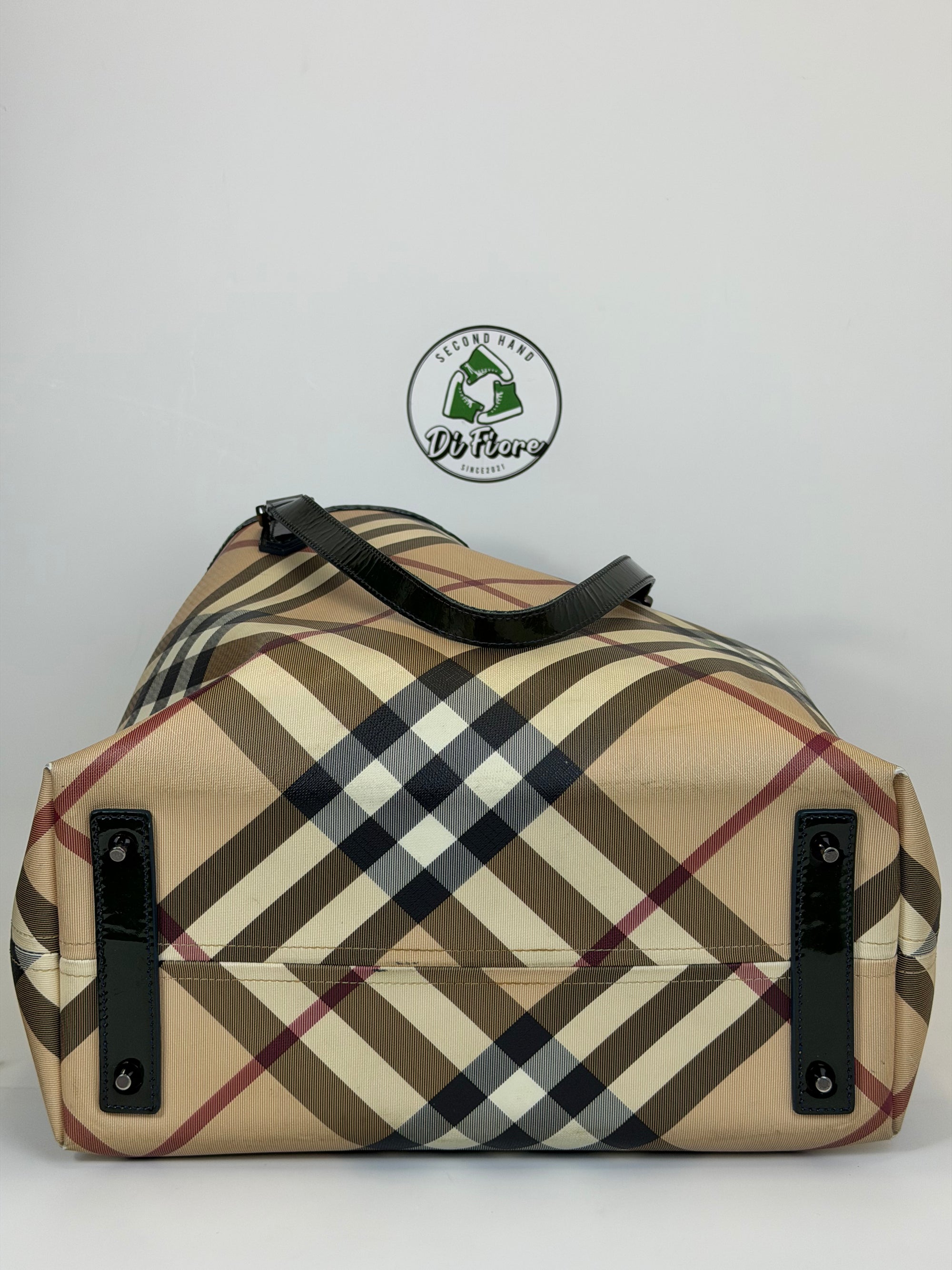 Borsa Burberry beige e verde