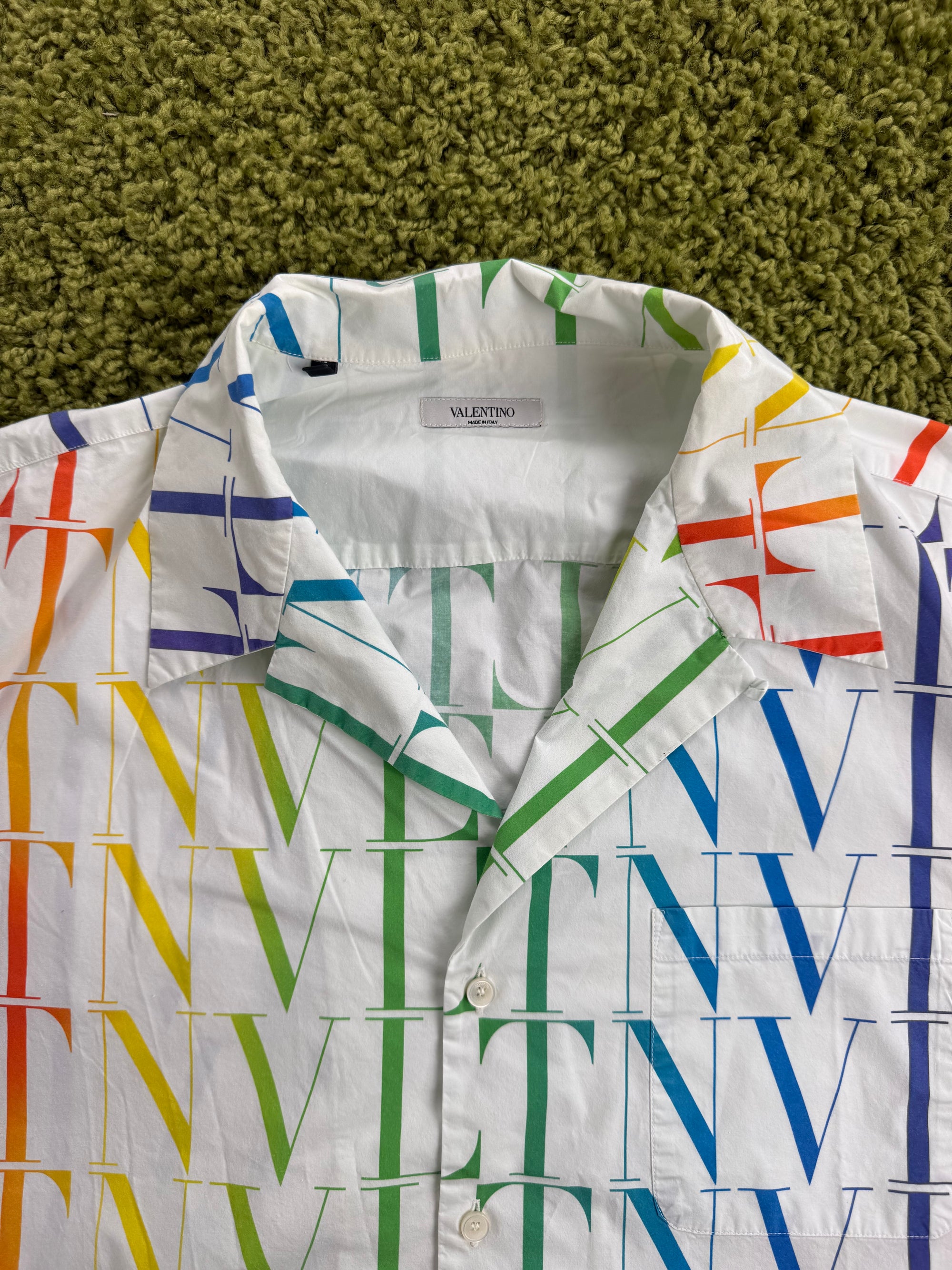 Camicia Valentino Bianca Multicolor 50