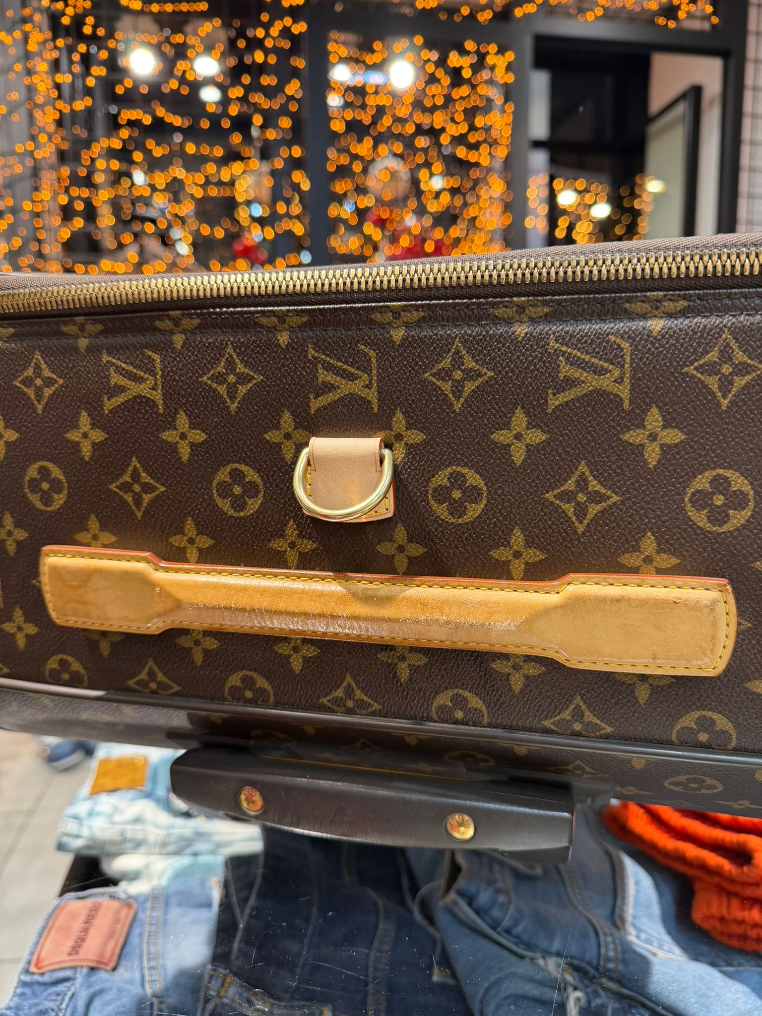 valigia Louis Vuitton monogram Lv in canvas marrone