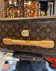 valigia Louis Vuitton monogram Lv in canvas marrone