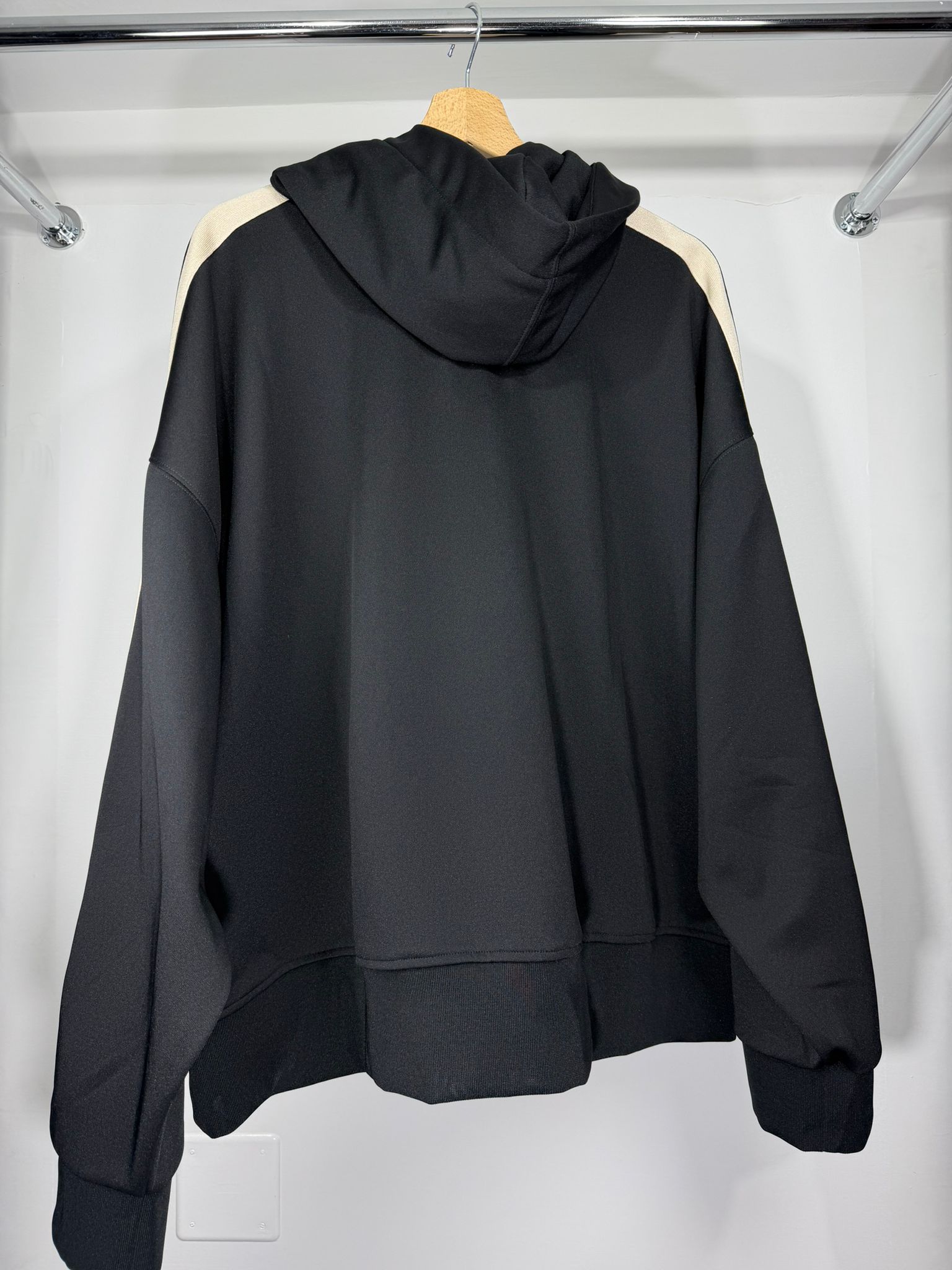 Felpa Palm Angels Size XL nera e panna