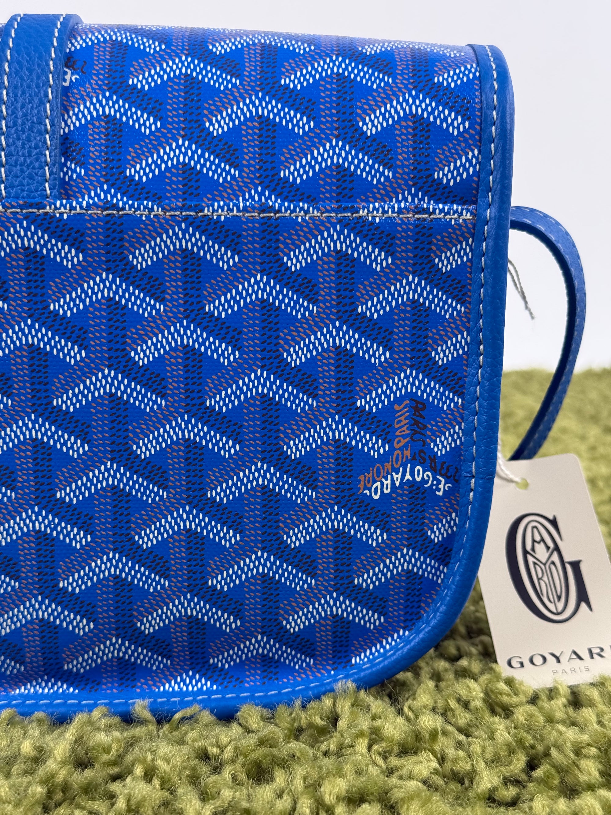 Borsa a tracolla belvedere goyard blu