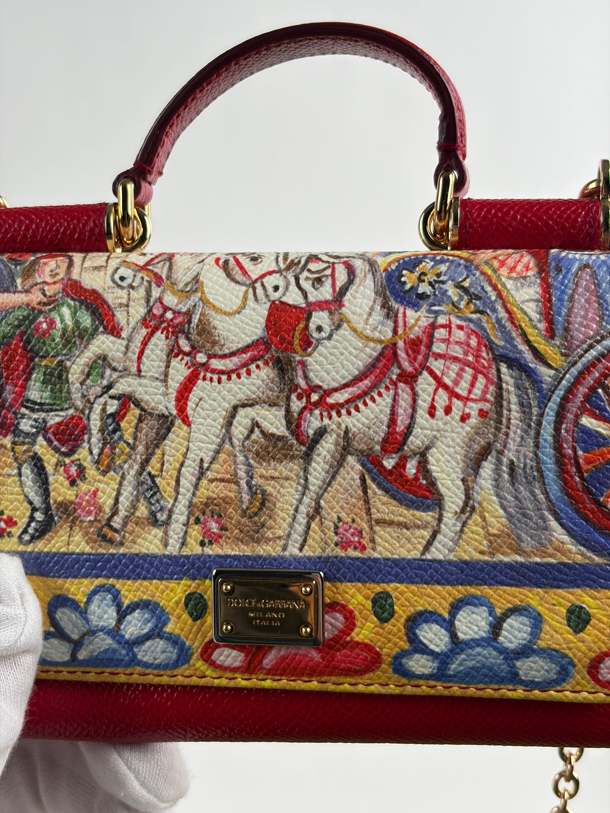 Mini Borsa Dolce&amp;Gabbana Sicily Rossa Multicolor
