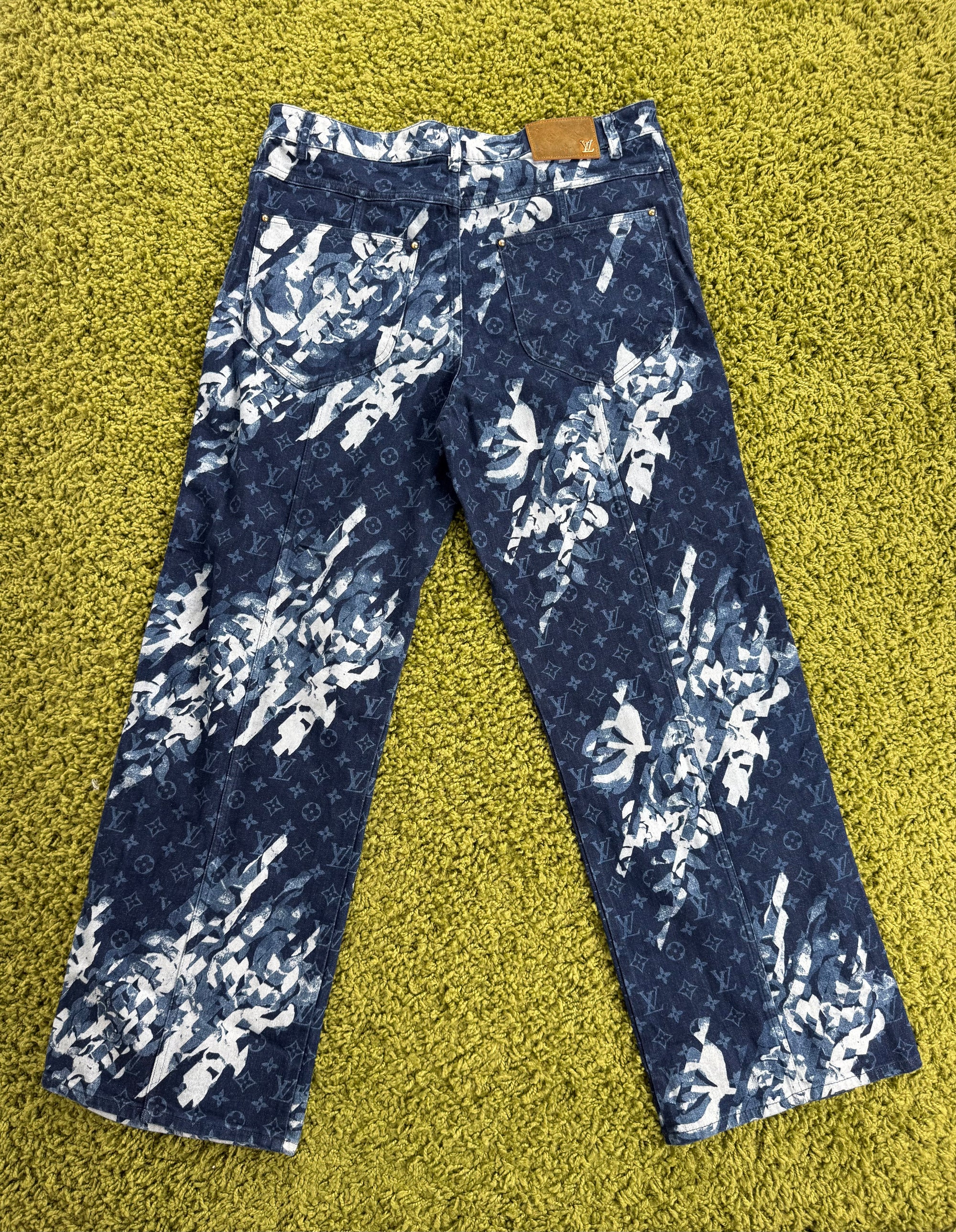 Jeans Monogram Louis Vuitton Blu 36