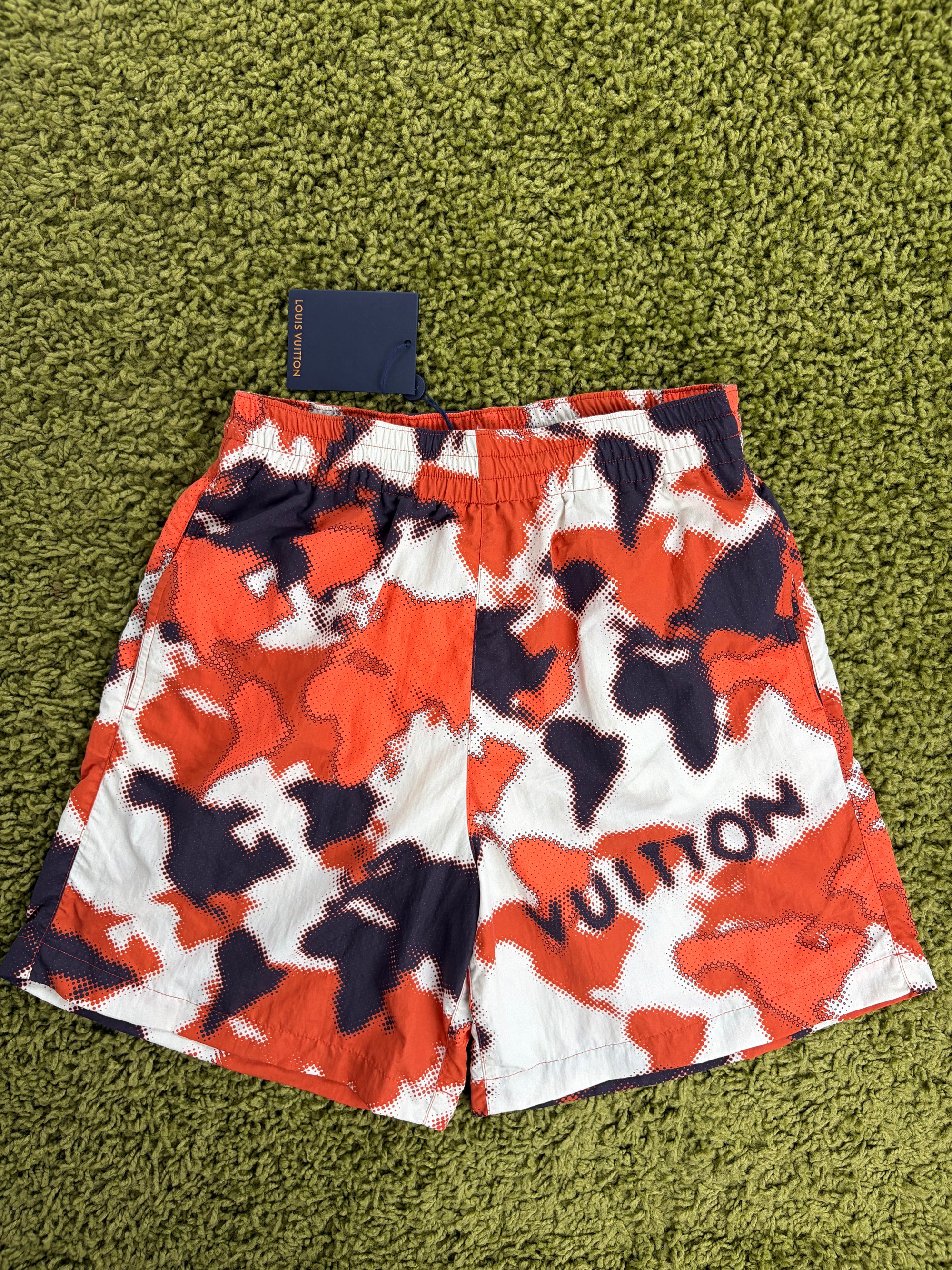 Costume Louis Vuitton Swim short Size M arancione blu e bianco