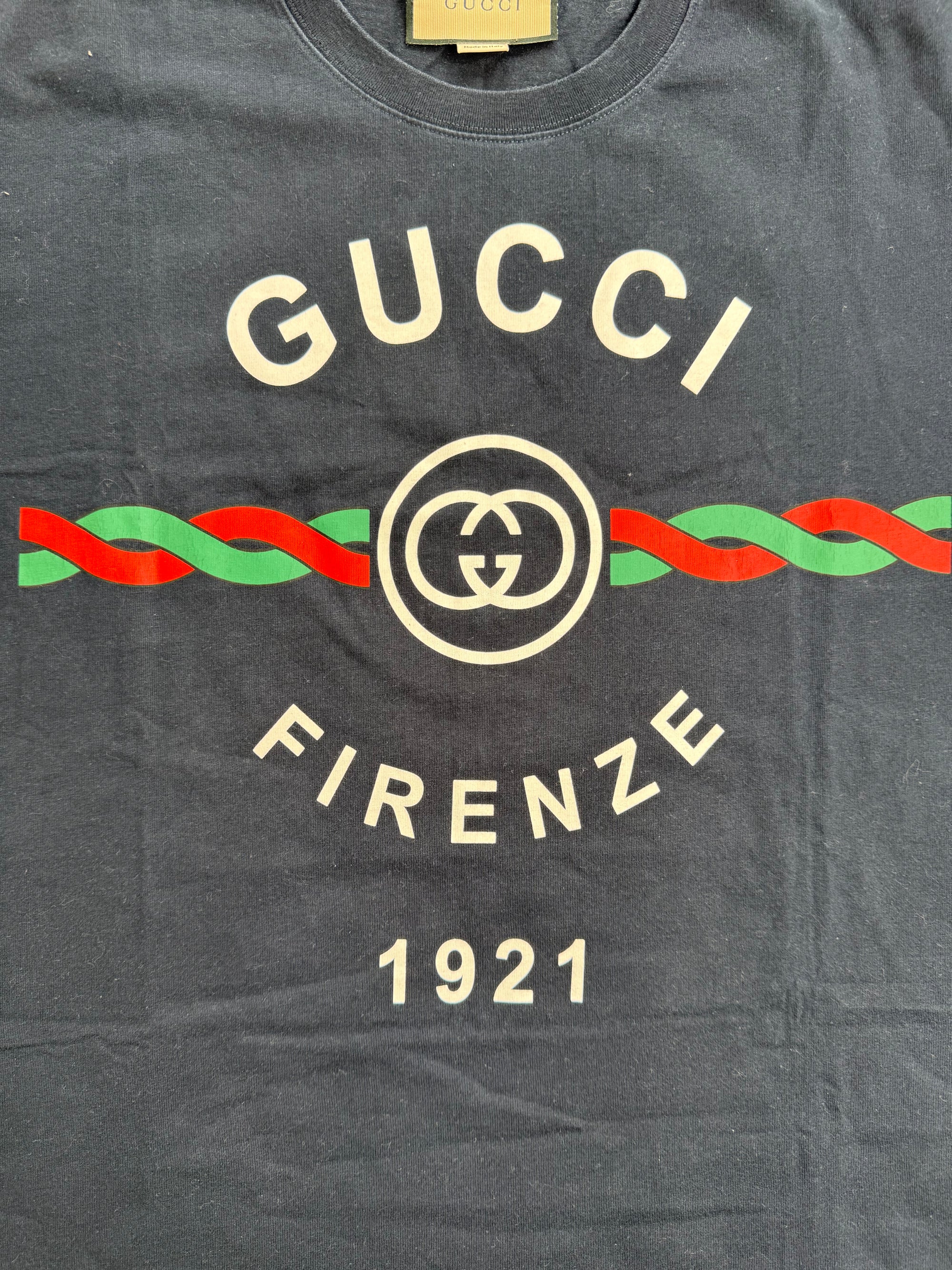 T-Shirt Firenze Gucci Blu M