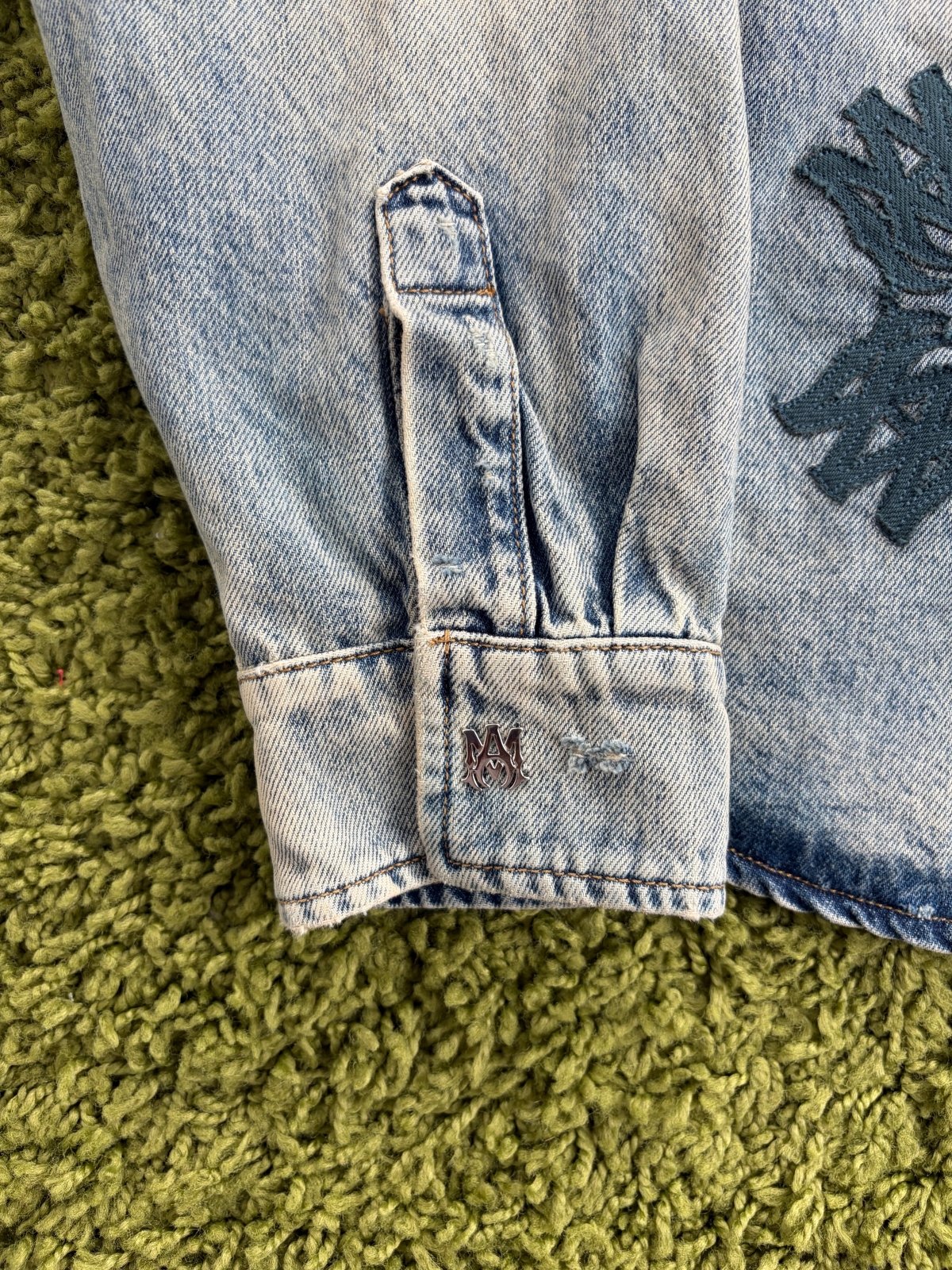Giacca ma qua Amiri Appliquè In Denim L - Second Hand Di Fiore