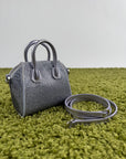 Borsa Micro Antigona In raso Con strass lavanda Viola