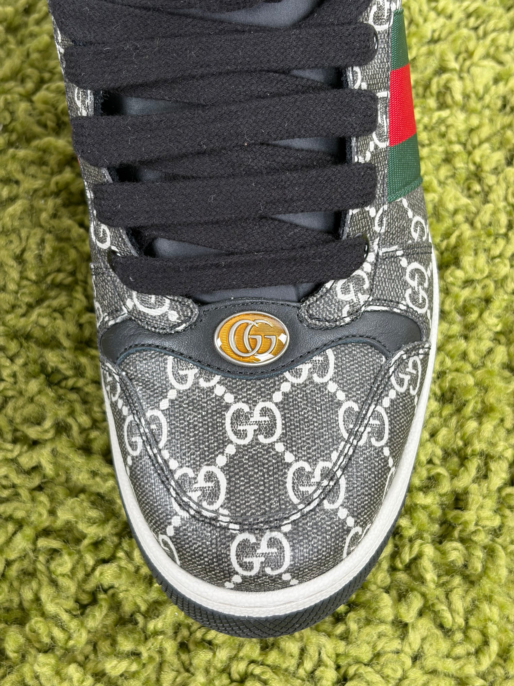 Gucci Ace Size 6.5=40.5 calza 41 nere verdi e rosse