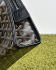 Pochette Goyard Jouvence MM in tela Goyardine Nera