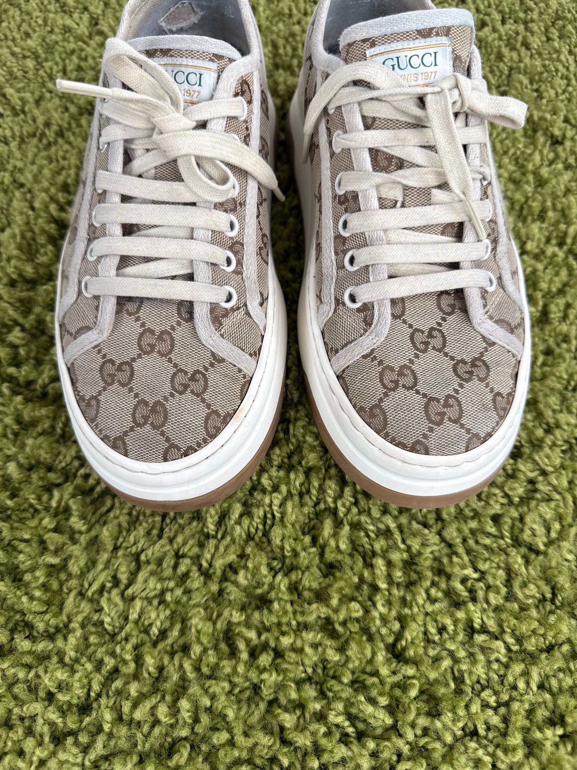 Gucci Tennis Platform Beige 6