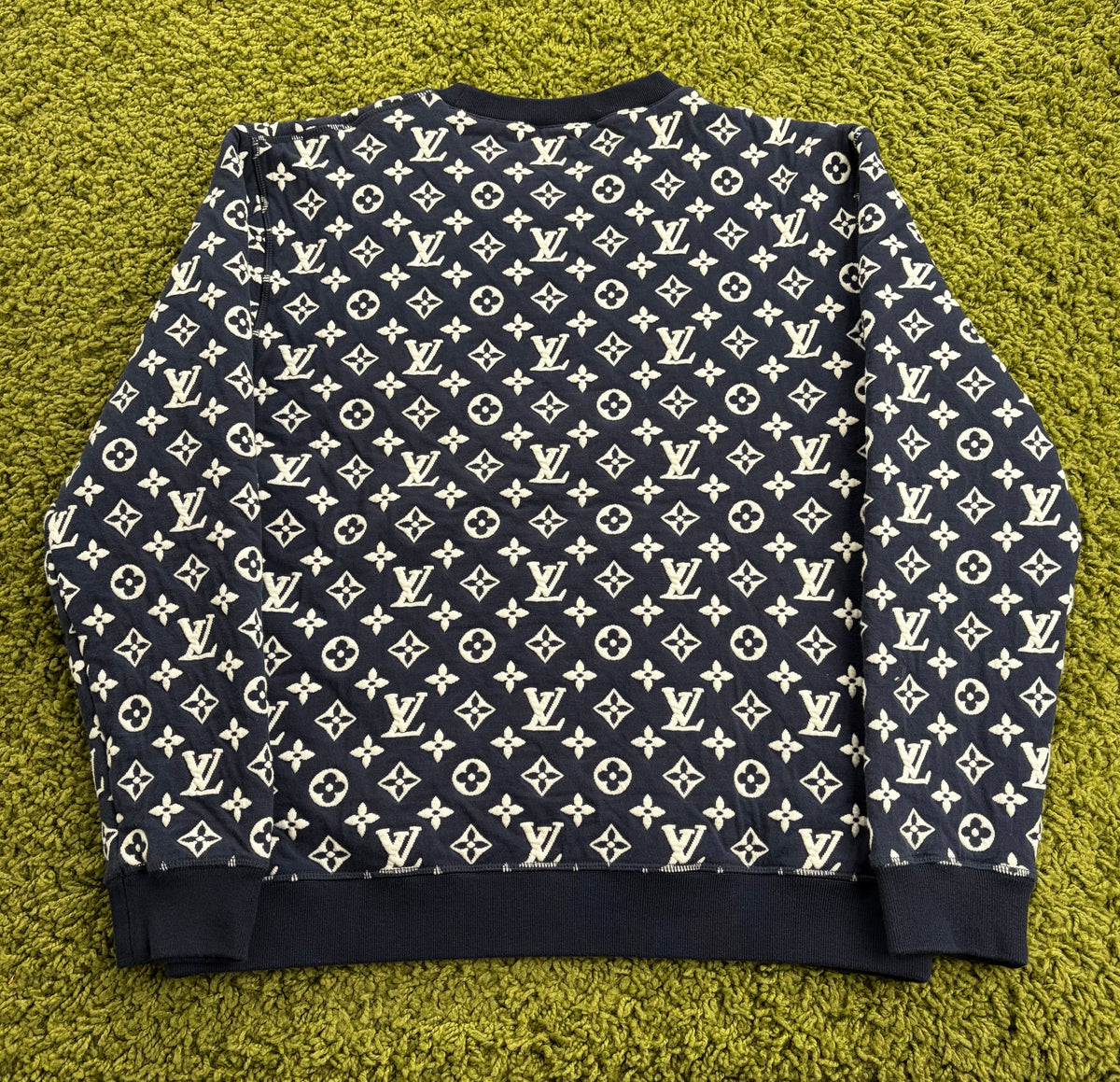 Felpa Girocollo Louis Vuitton Monogram Blu XL