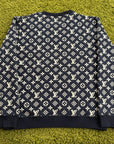 Felpa Girocollo Louis Vuitton Monogram Blu XL
