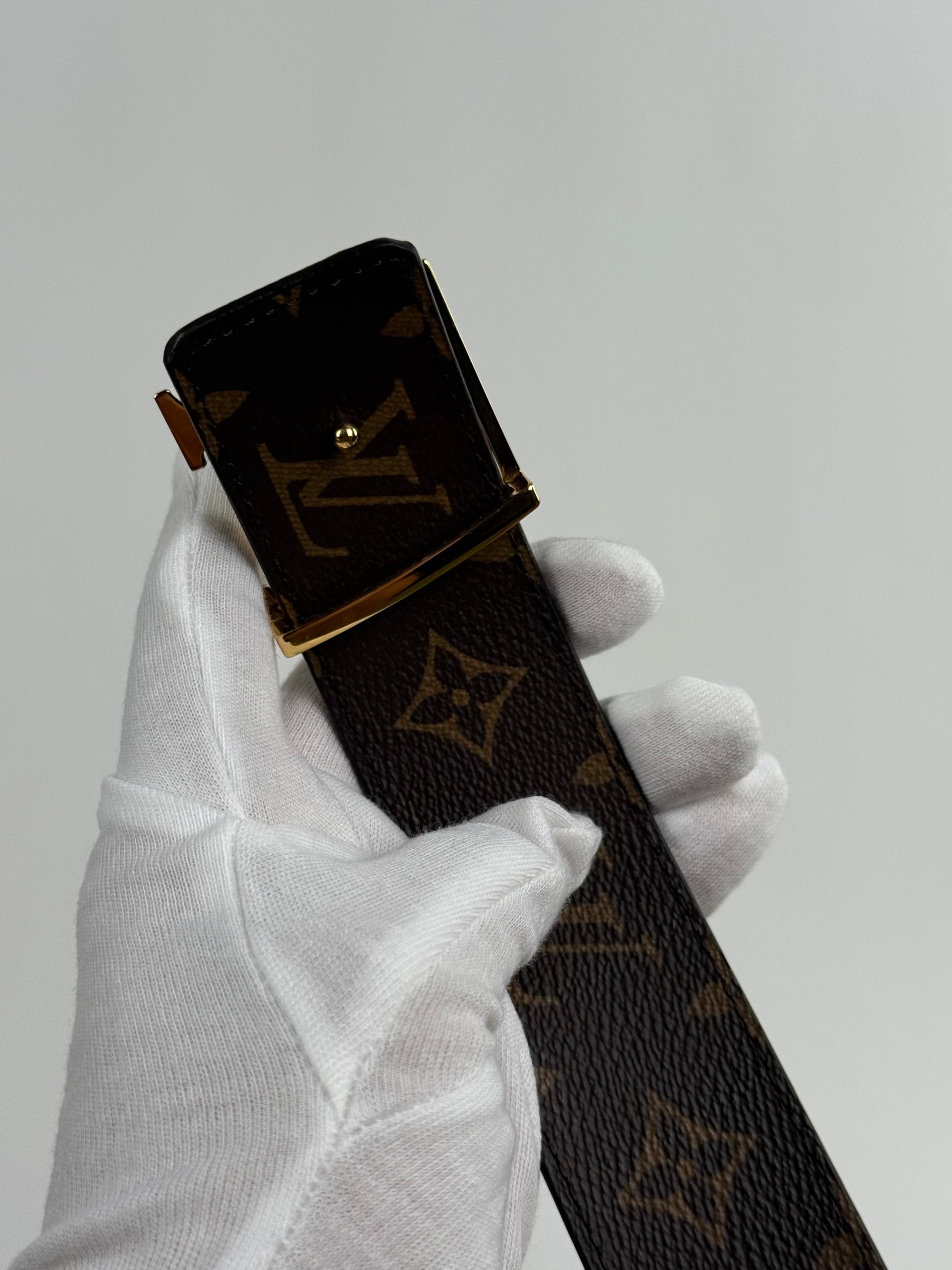 Cintura Monogram Louis Vuitton Marrone 90/36