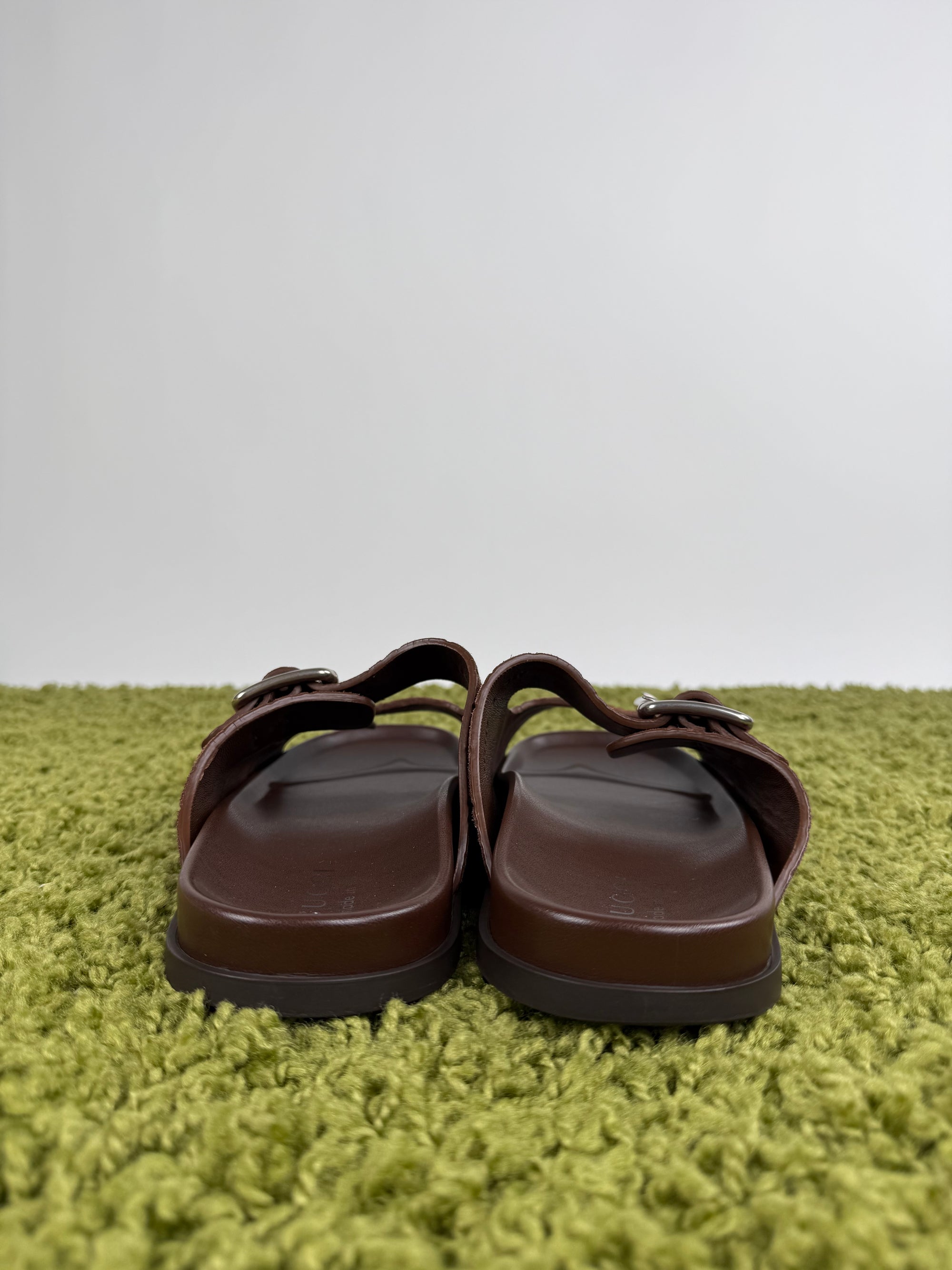 Ciabatta Gucci in Camoscio Marrone 8