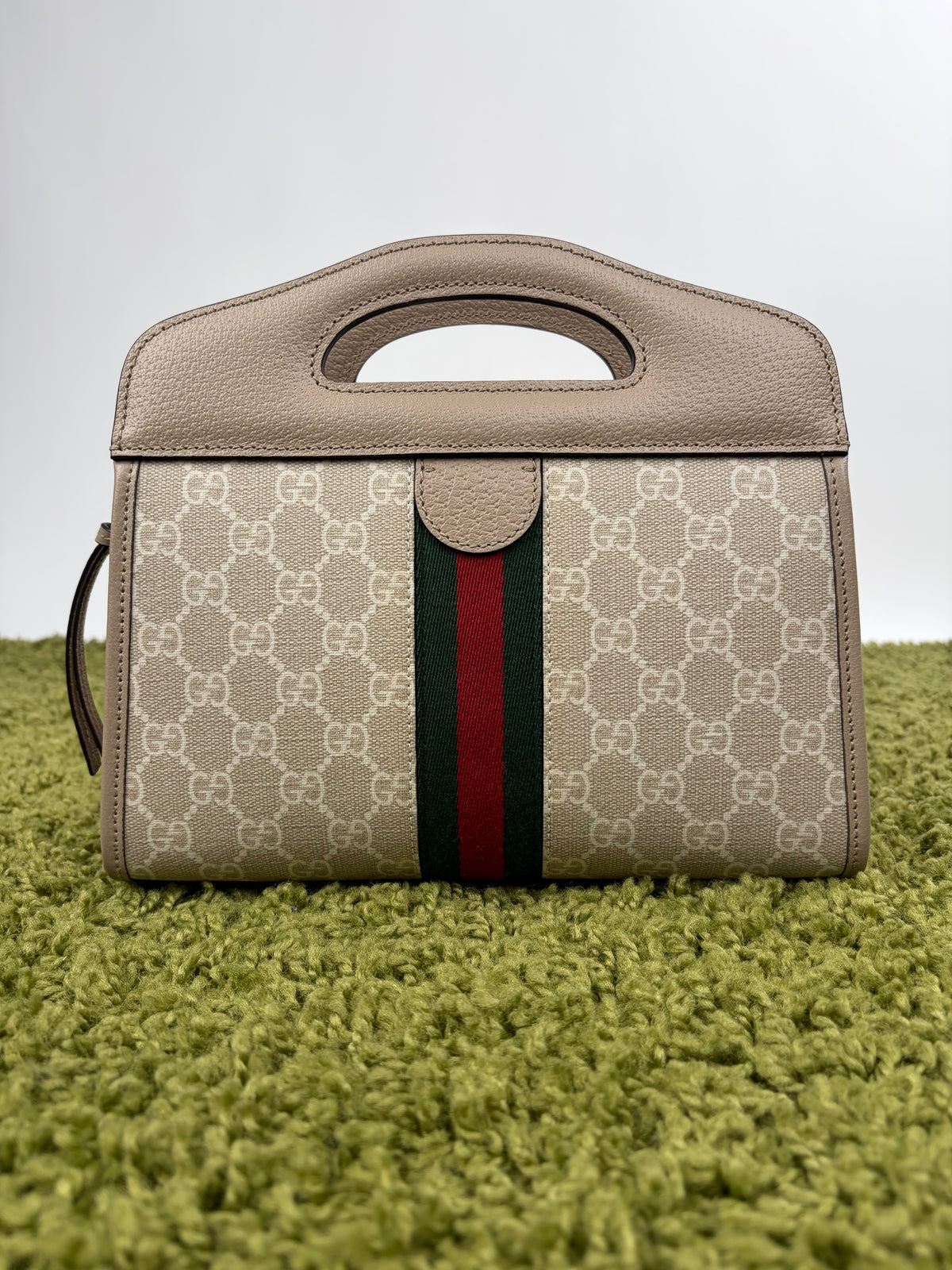 Borsa Gucci Ophidia Cut Out Handle Tote Beige