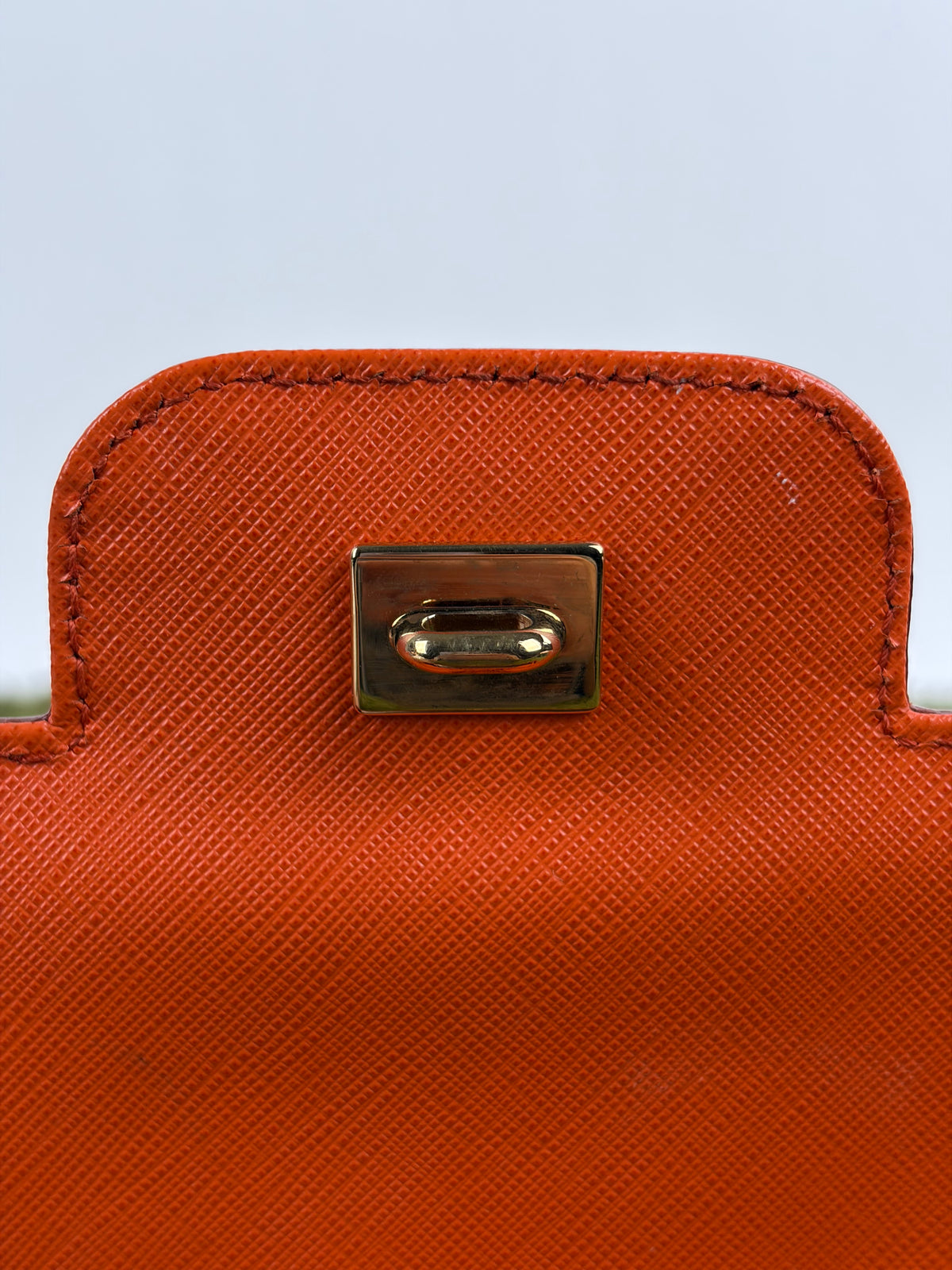 Borsa Ferragamo Gancini Chain Arancione