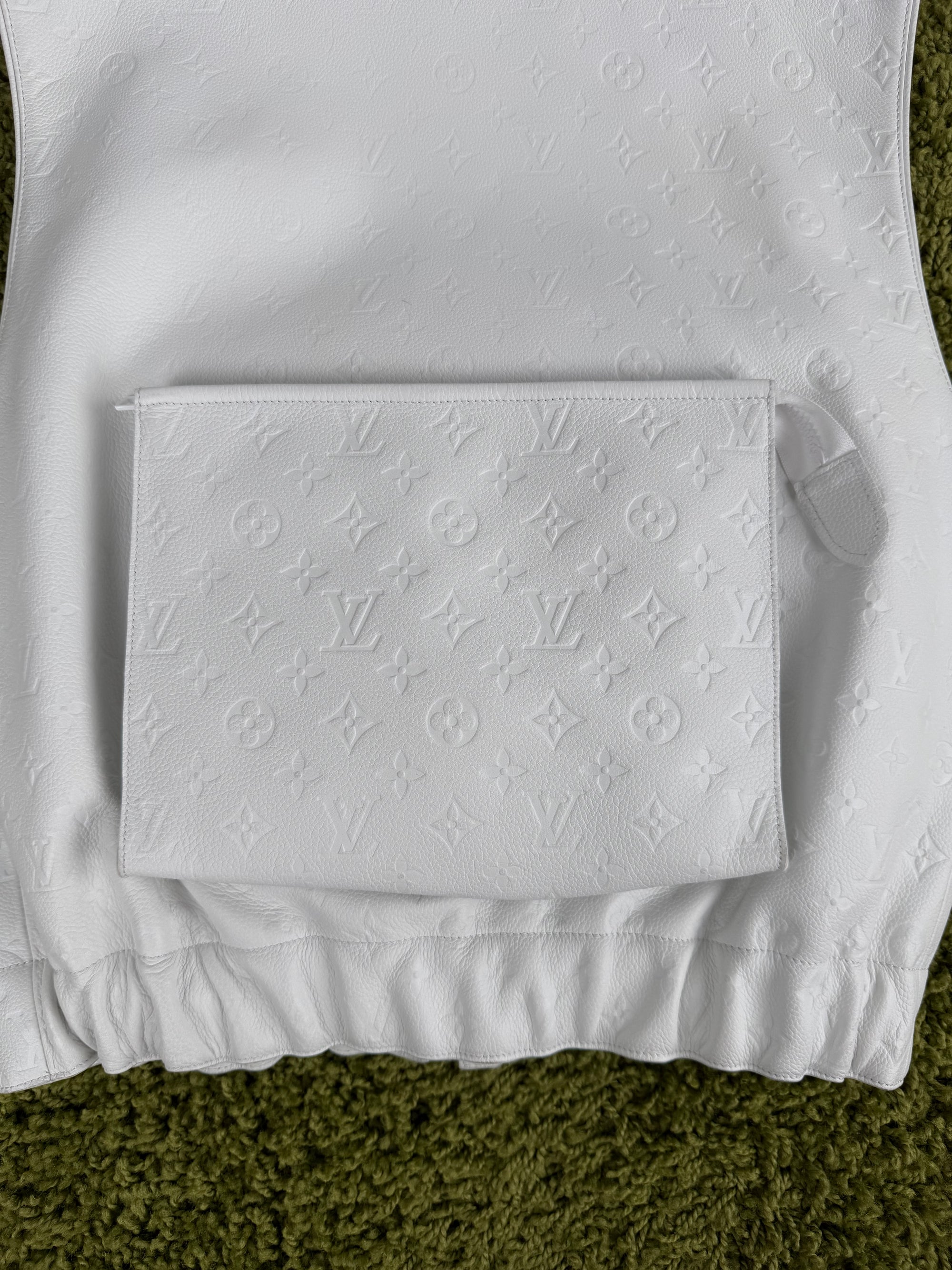 Gilet Louis Vuitton X Virgil Abloh in pelle Monogram Bianco 54