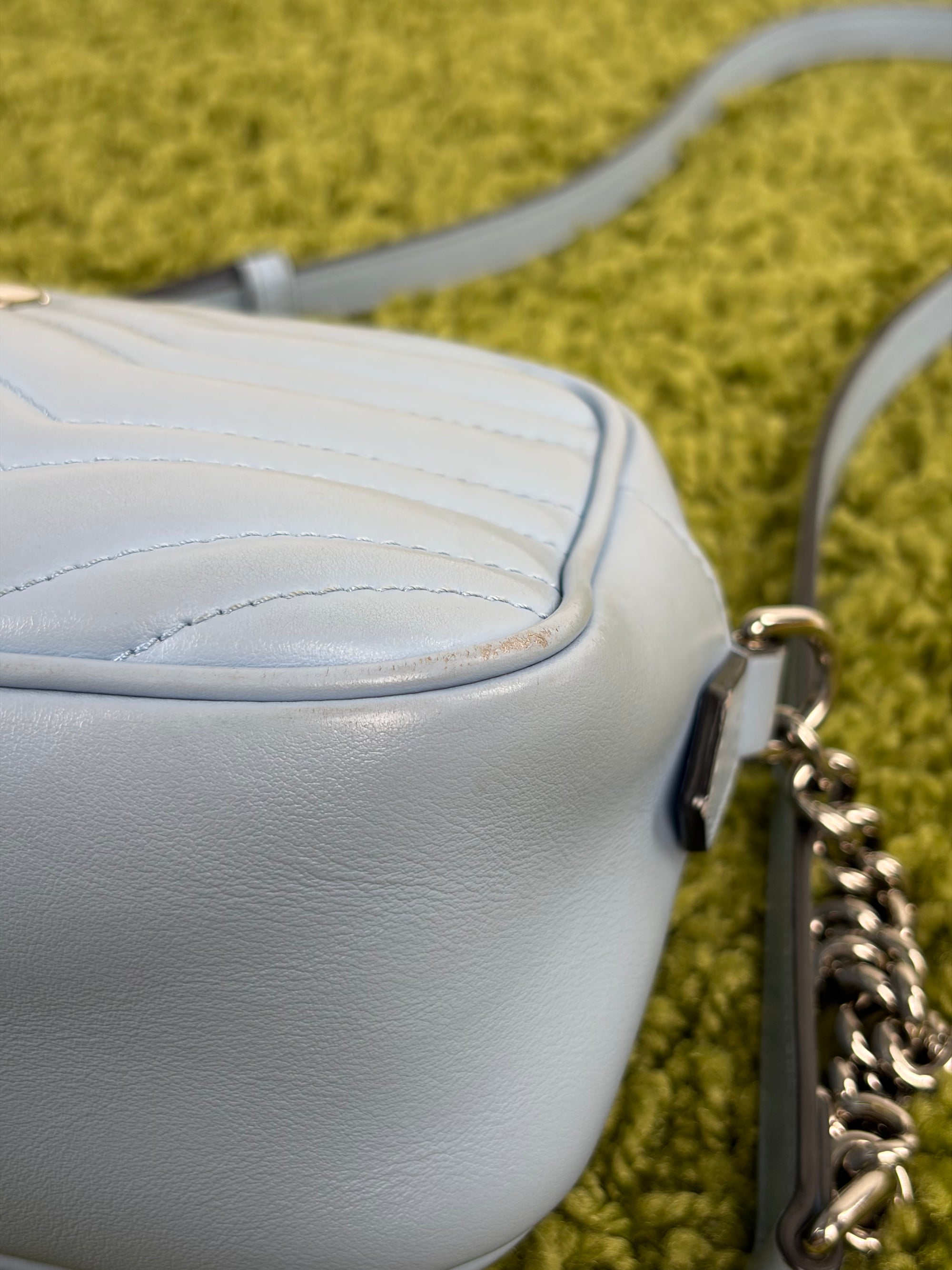 Borsa Gucci Marmont azzurra