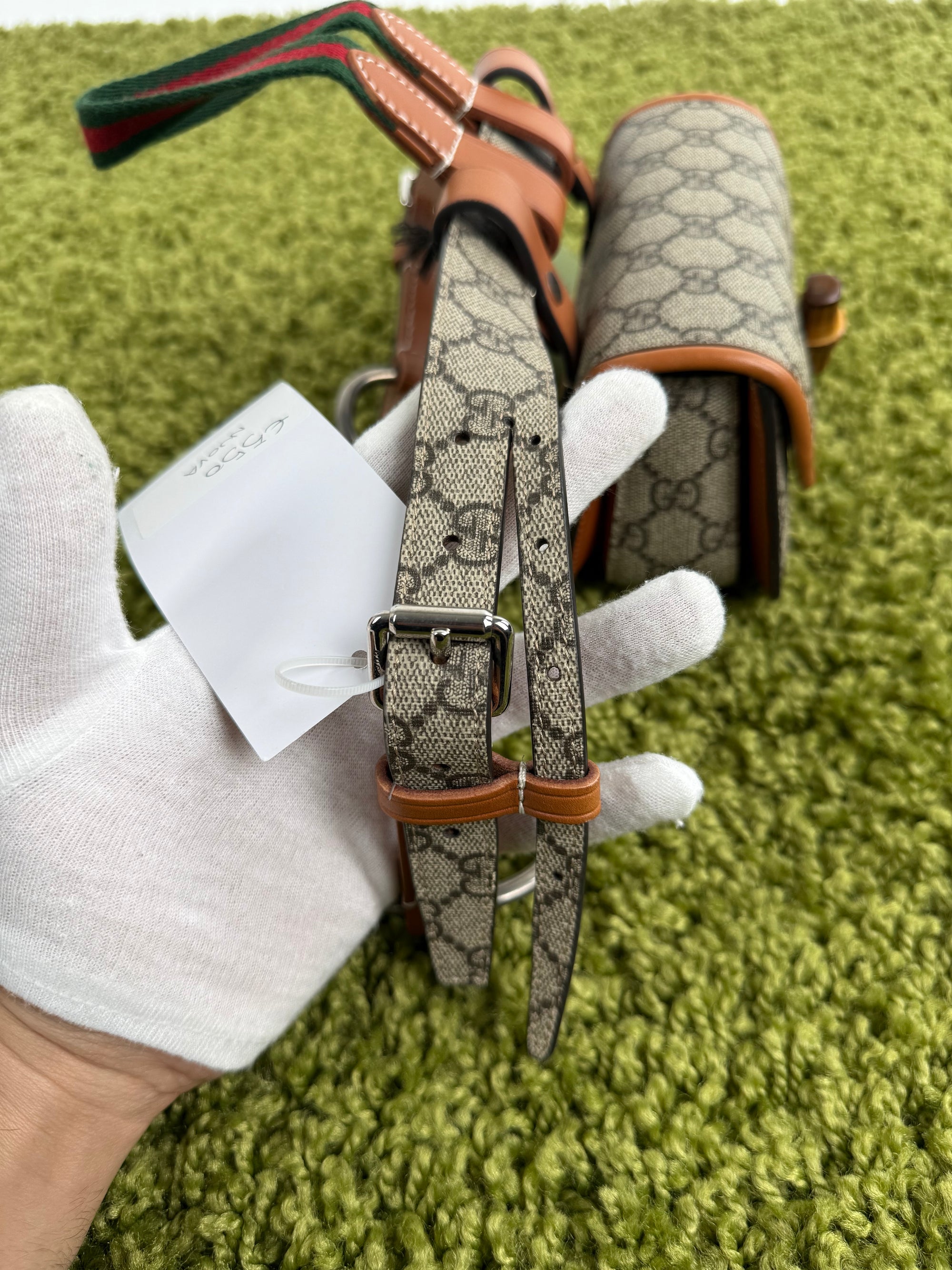 Marsupio gucci beige in tela