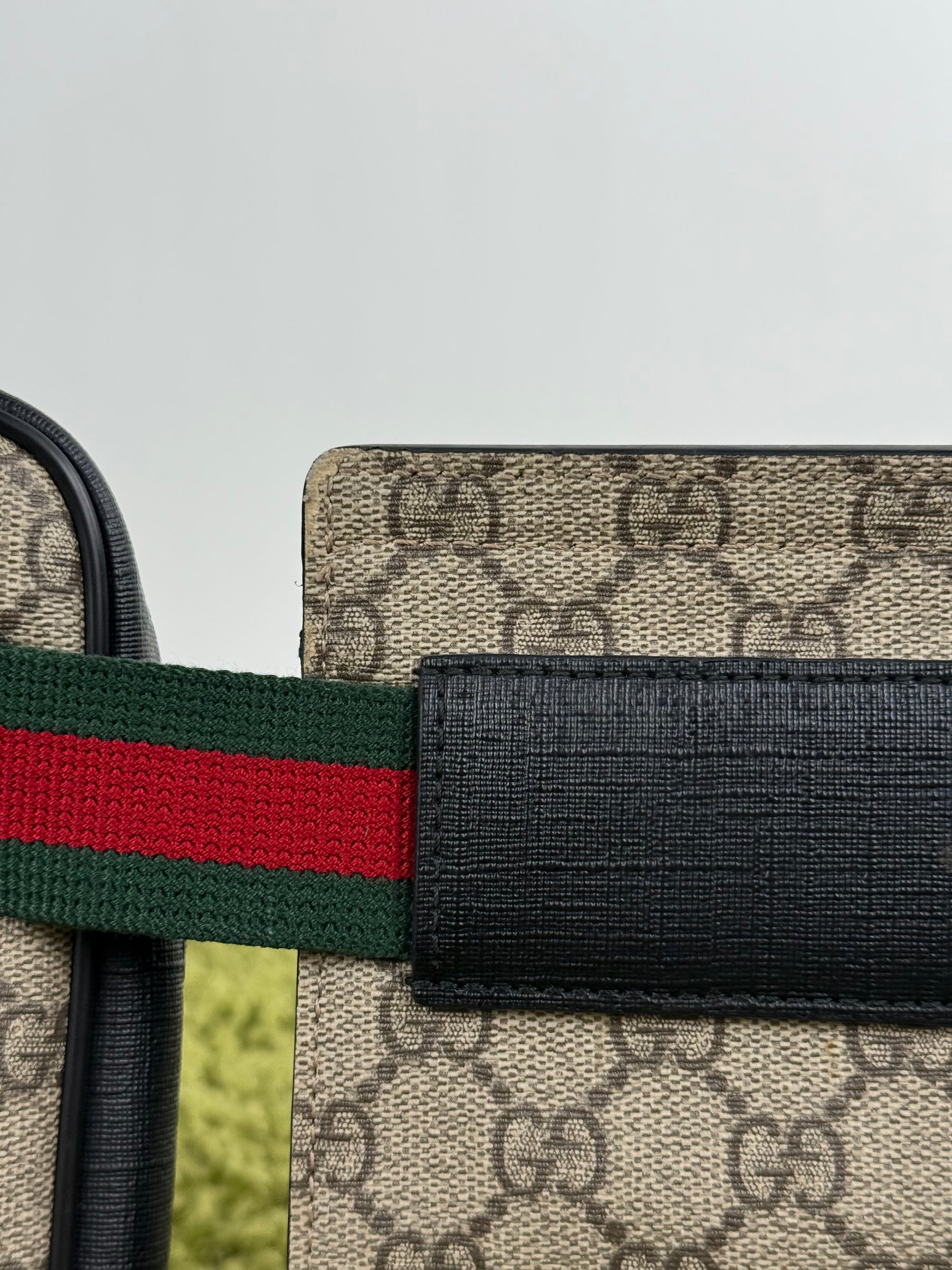 Gucci Double Belt Bag Beige