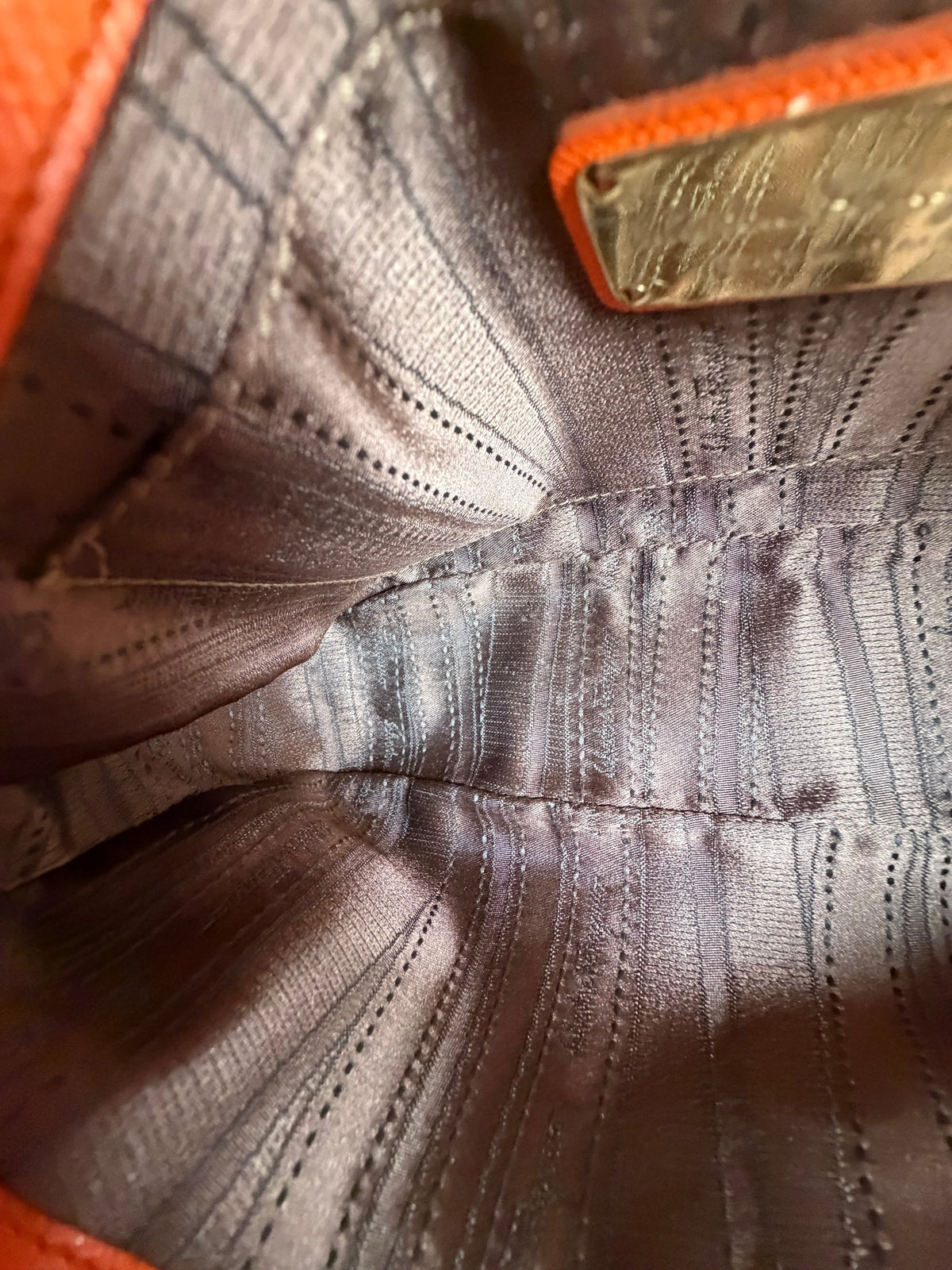 Borsa Ferragamo Gancini Chain Arancione