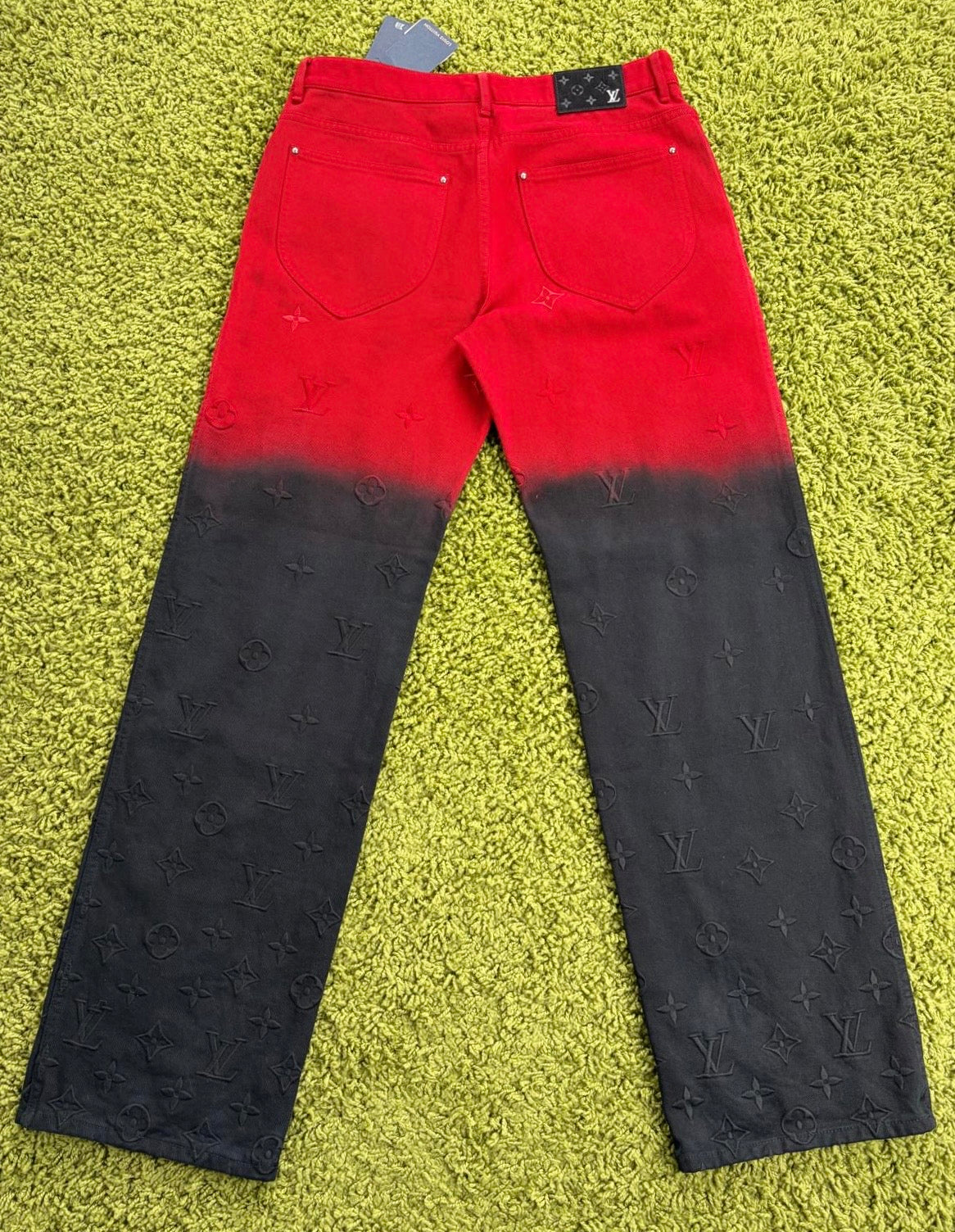 Completo Louis Vuitton Rosso Nero Giacca 50 Jeans 33