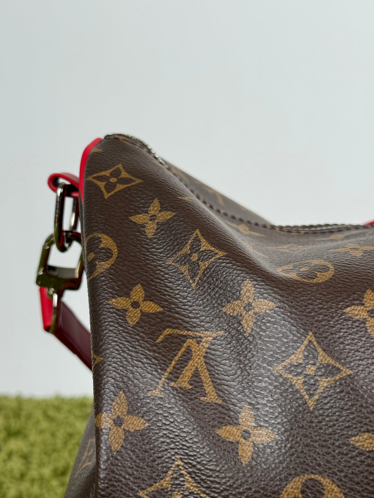 Keepall Bandoulière 45 Louis Vuitton Marrone Rosso
