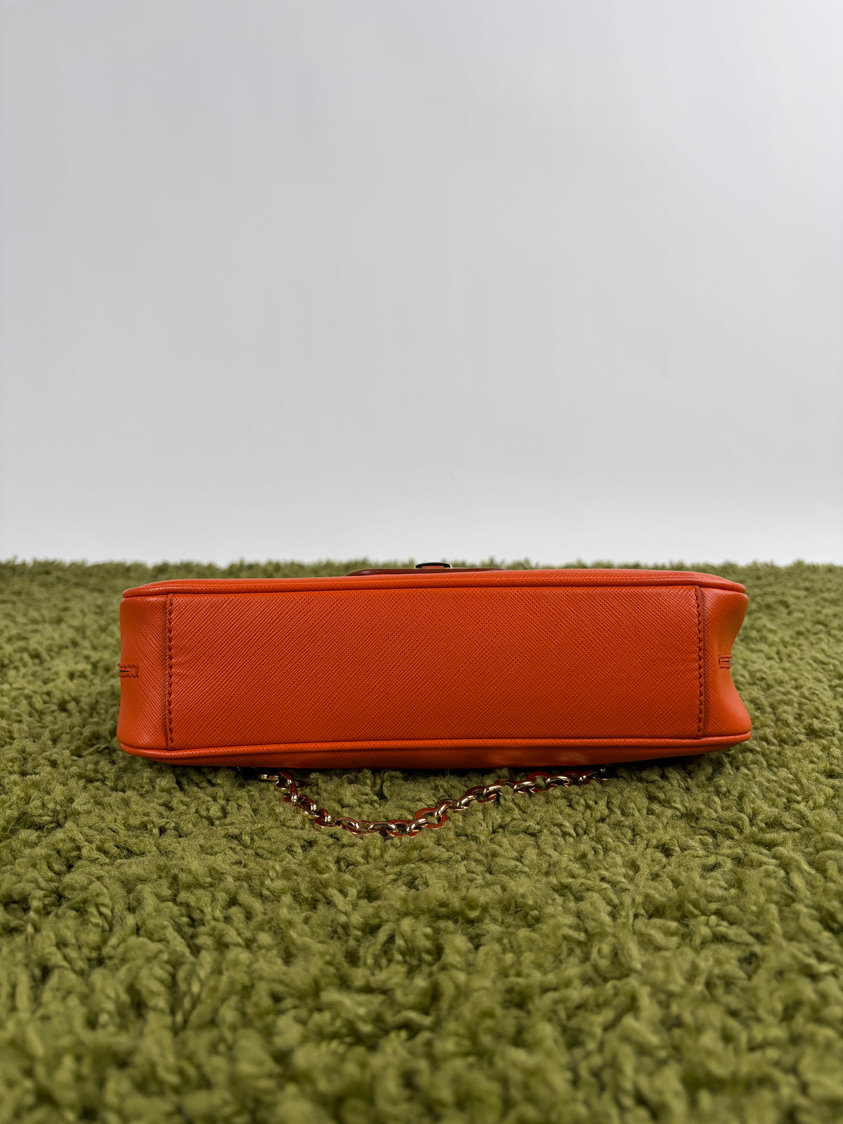 Borsa Ferragamo Gancini Chain Arancione