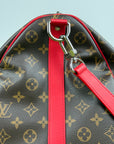 Keepall Bandoulière 45 Louis Vuitton Marrone Rosso