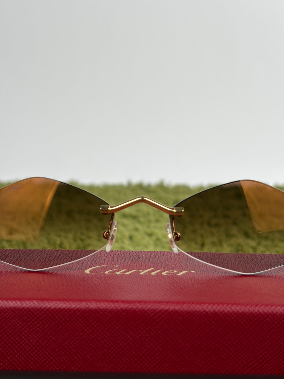 Occhiali da sole Rimless Panthère Cartier Oro