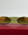 Occhiali da sole Rimless Panthère Cartier Oro