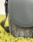 Borsa Christian Dior Saddle con pattina Grigia