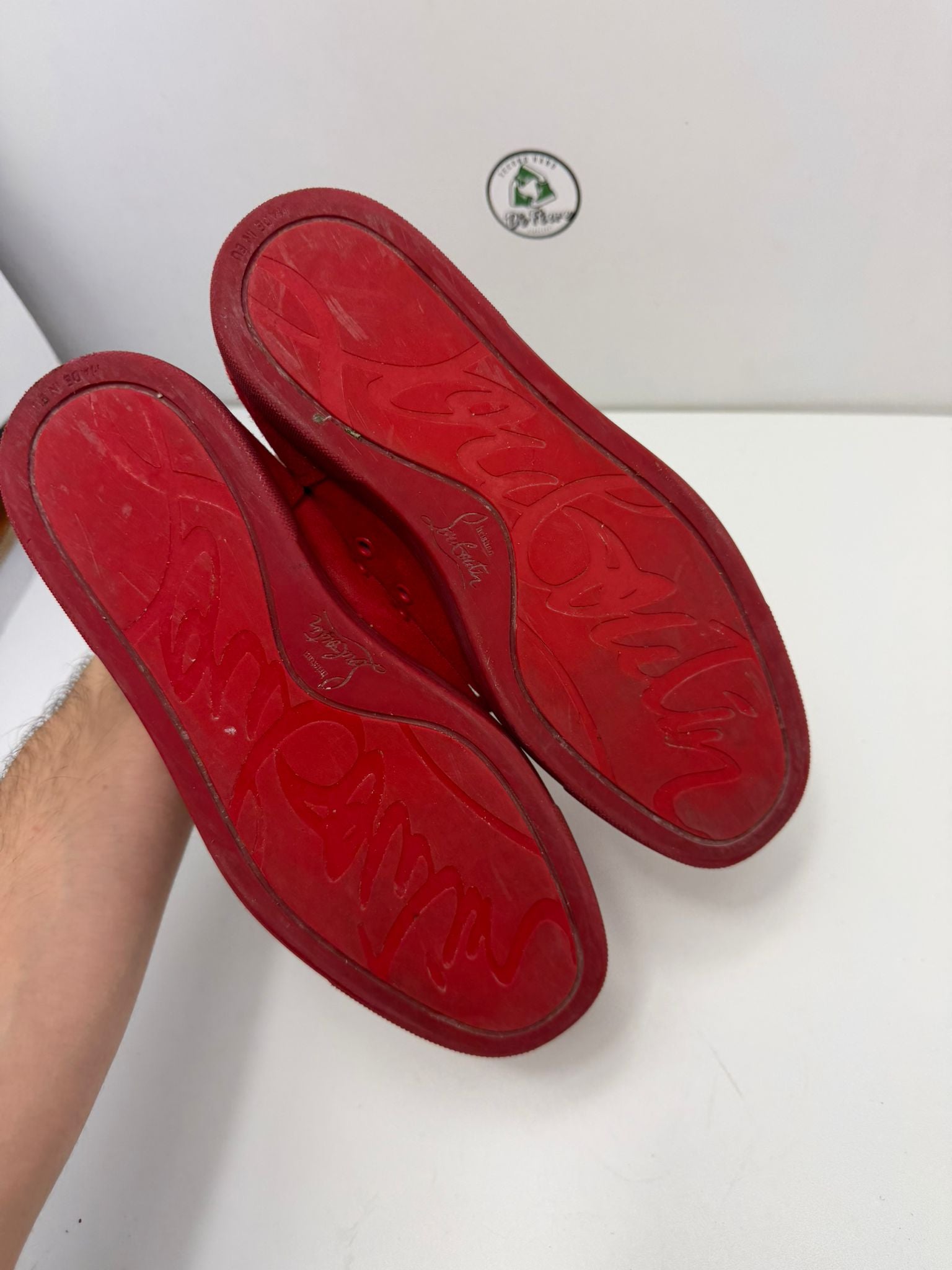 Christian Louboutin rossa in camoscio 39