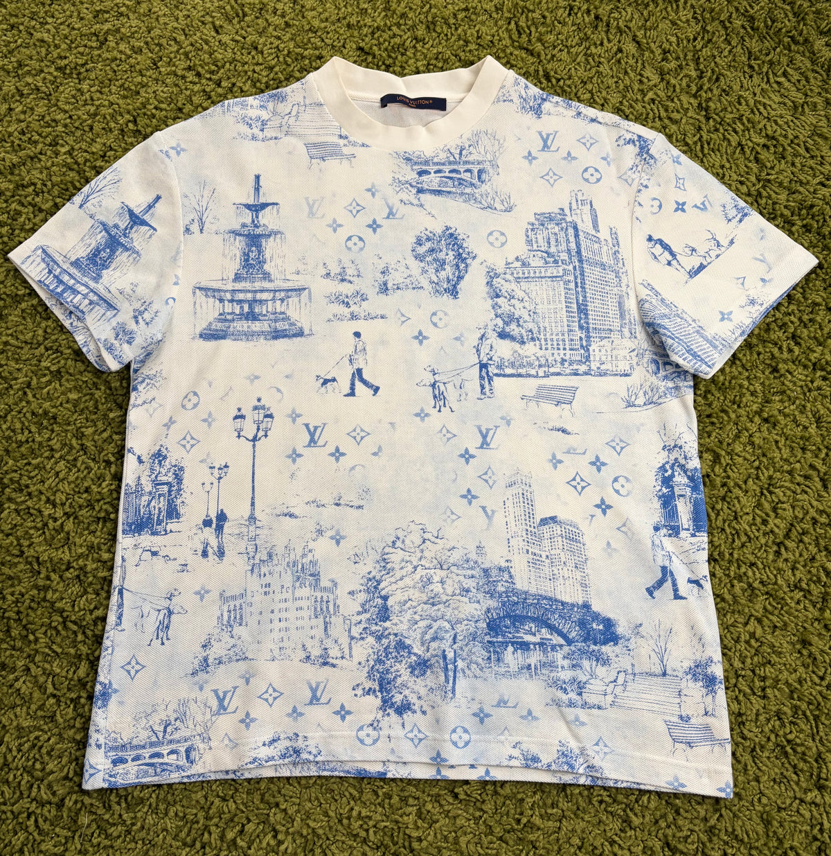 T-Shirt Louis Vuitton Azzurra Multicolor S - Second Hand Di Fiore