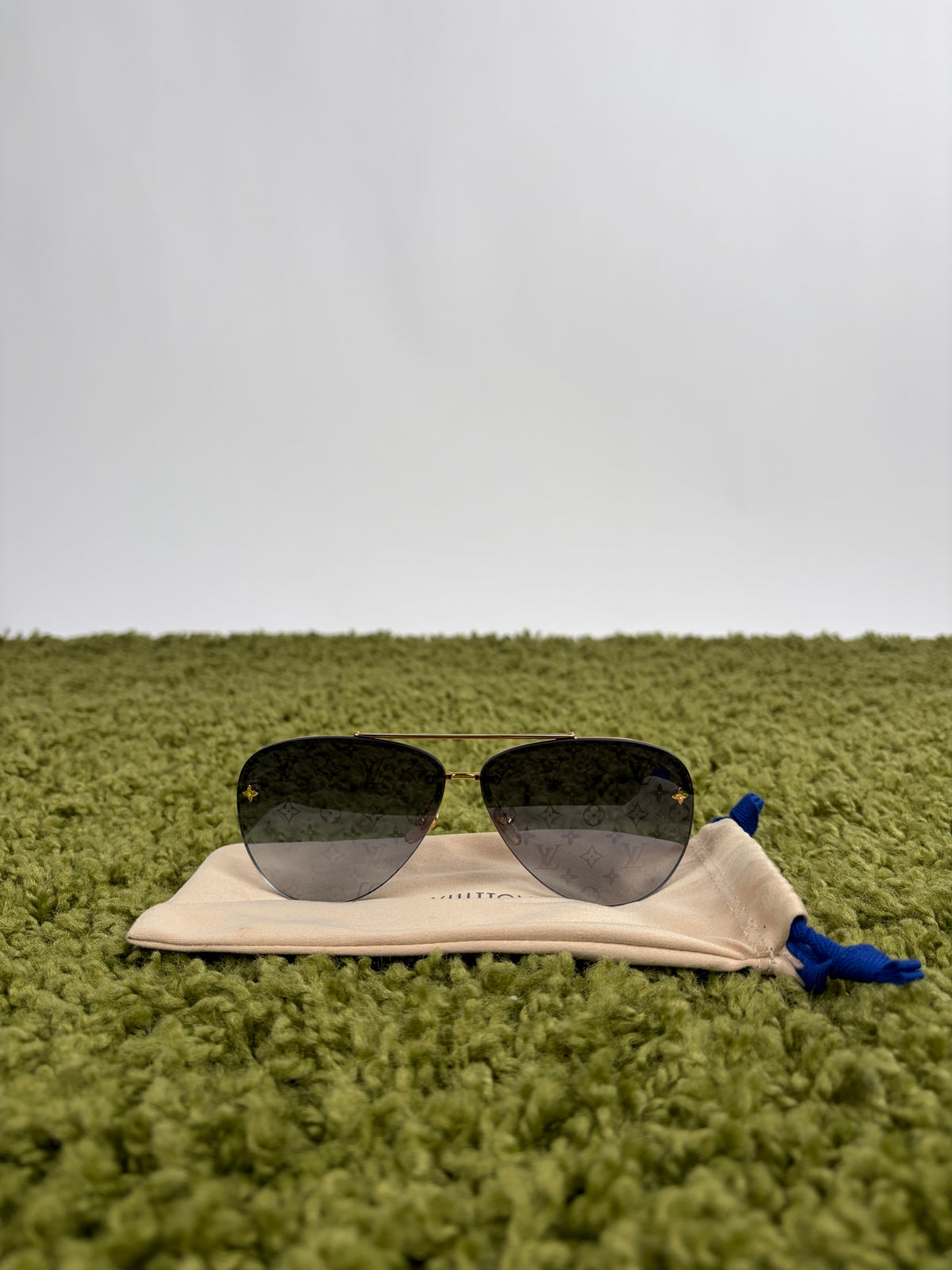 Occhiali da sole Pilot Light Louis Vuitton Oro con lenti sfumate